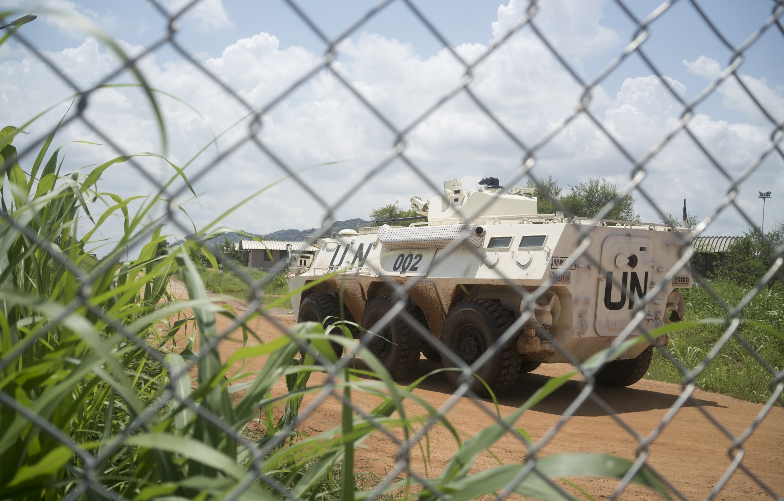 U.N. armored personnel carrier in Juba