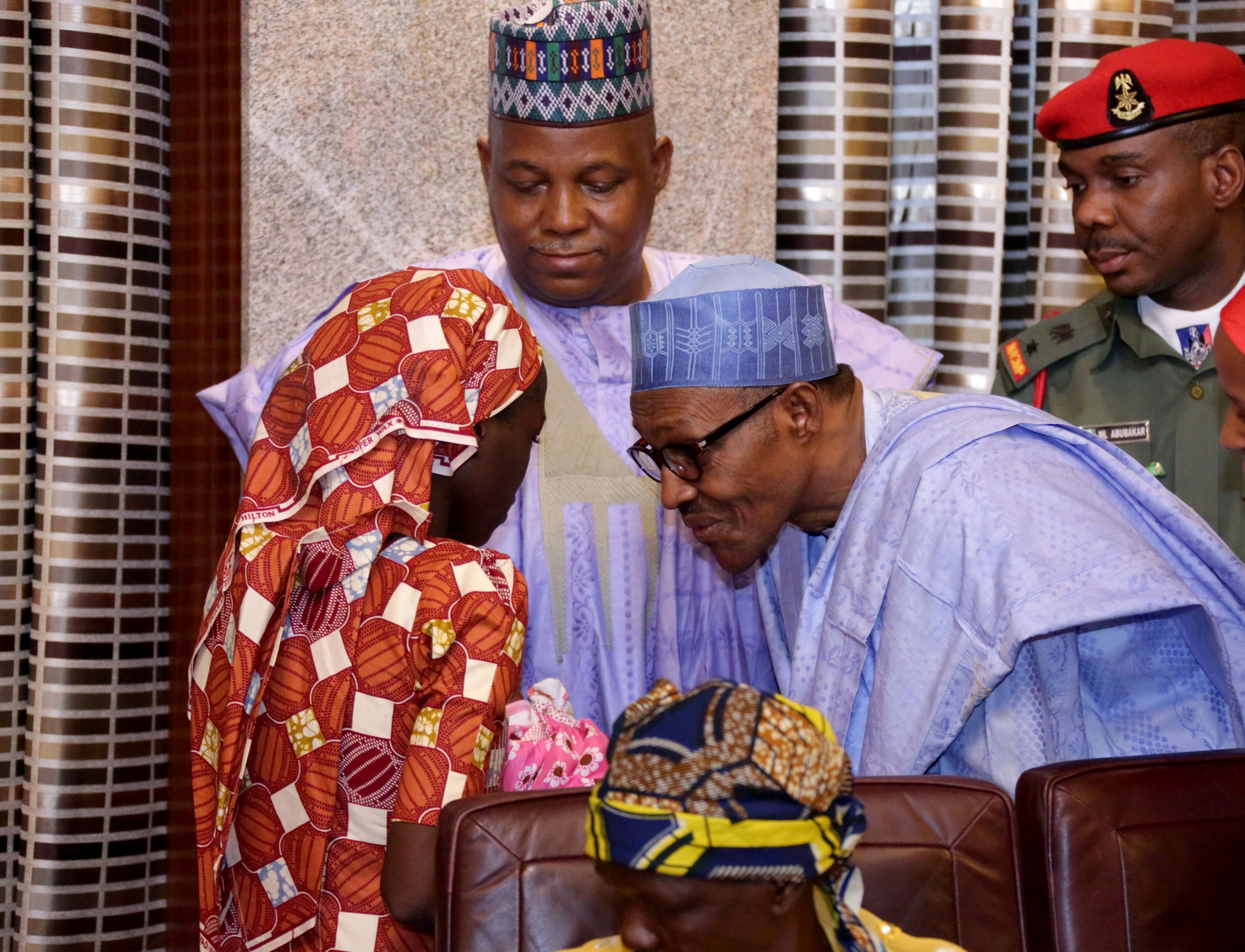 Amina Ali Nkeki and President Buhari