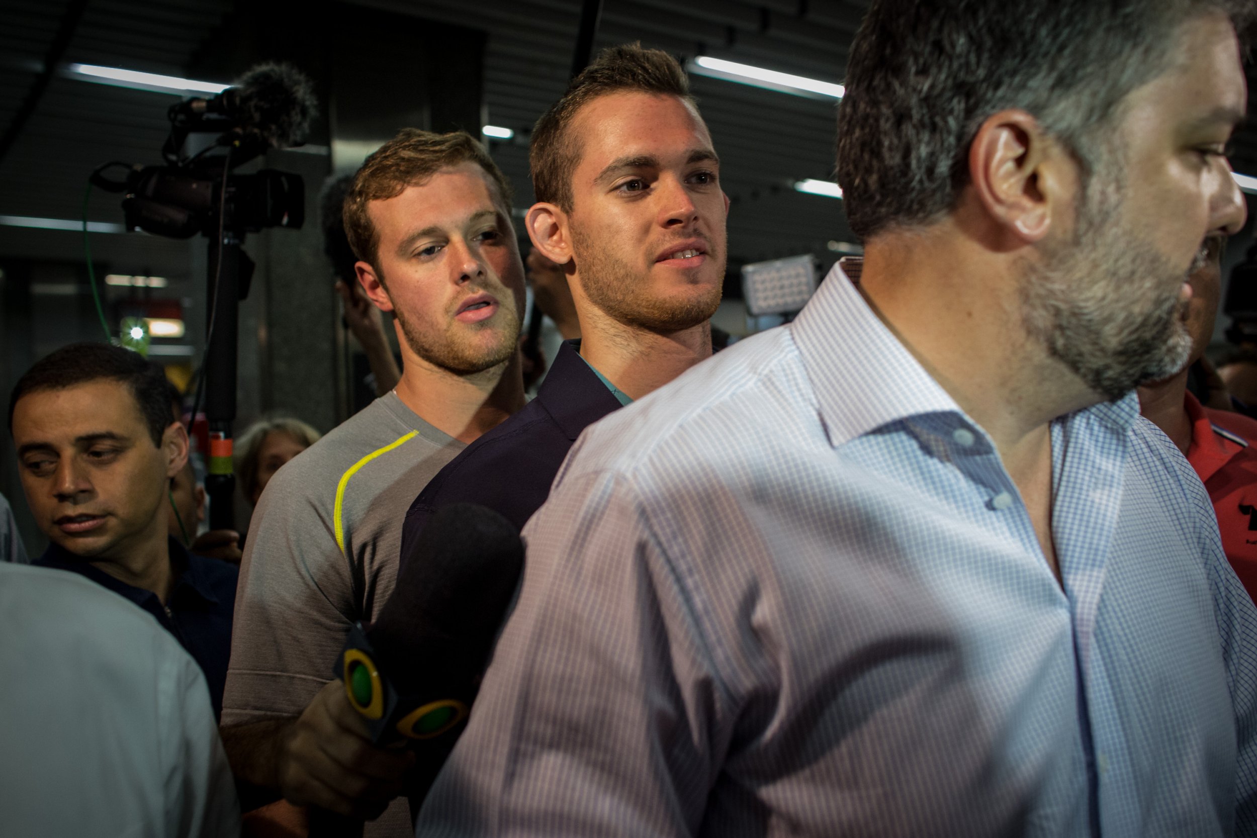 U.S Olympic swimmers Gunnar Bentz and Jack Conger 