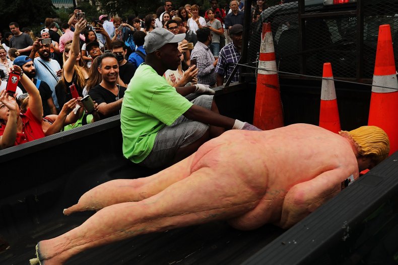 Trump statue removed