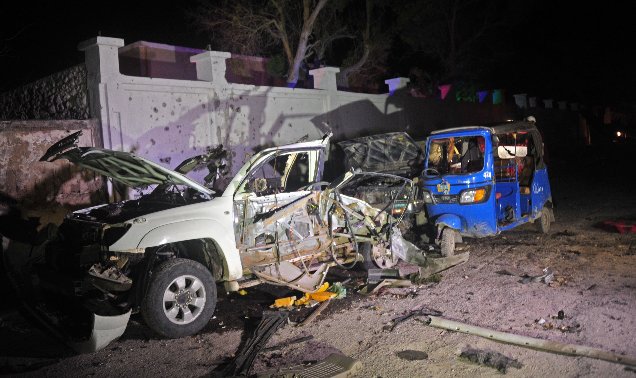 Scene of Al-Shabab attack on beach in Mogadishu