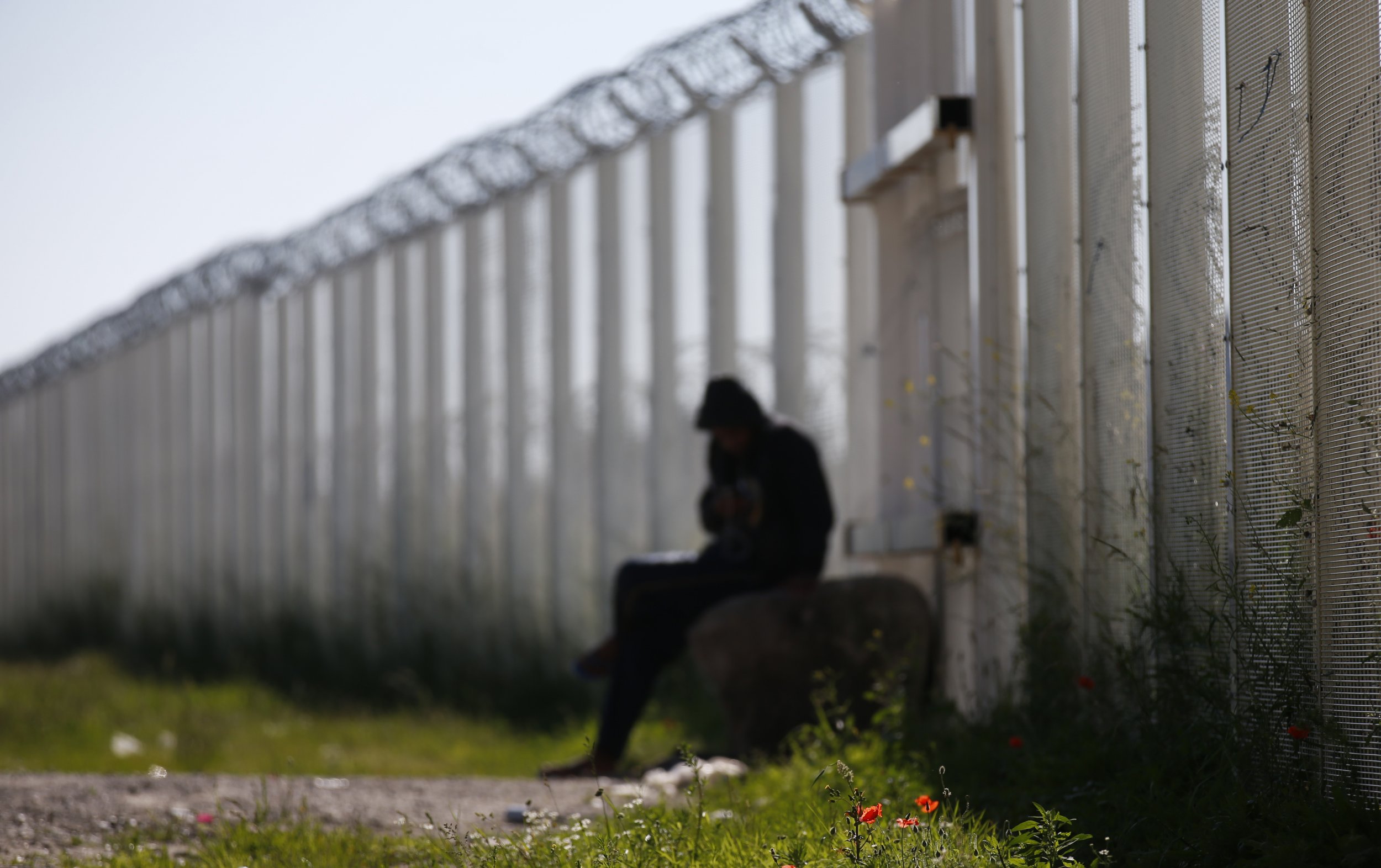 Calais Migrant Fence Wall
