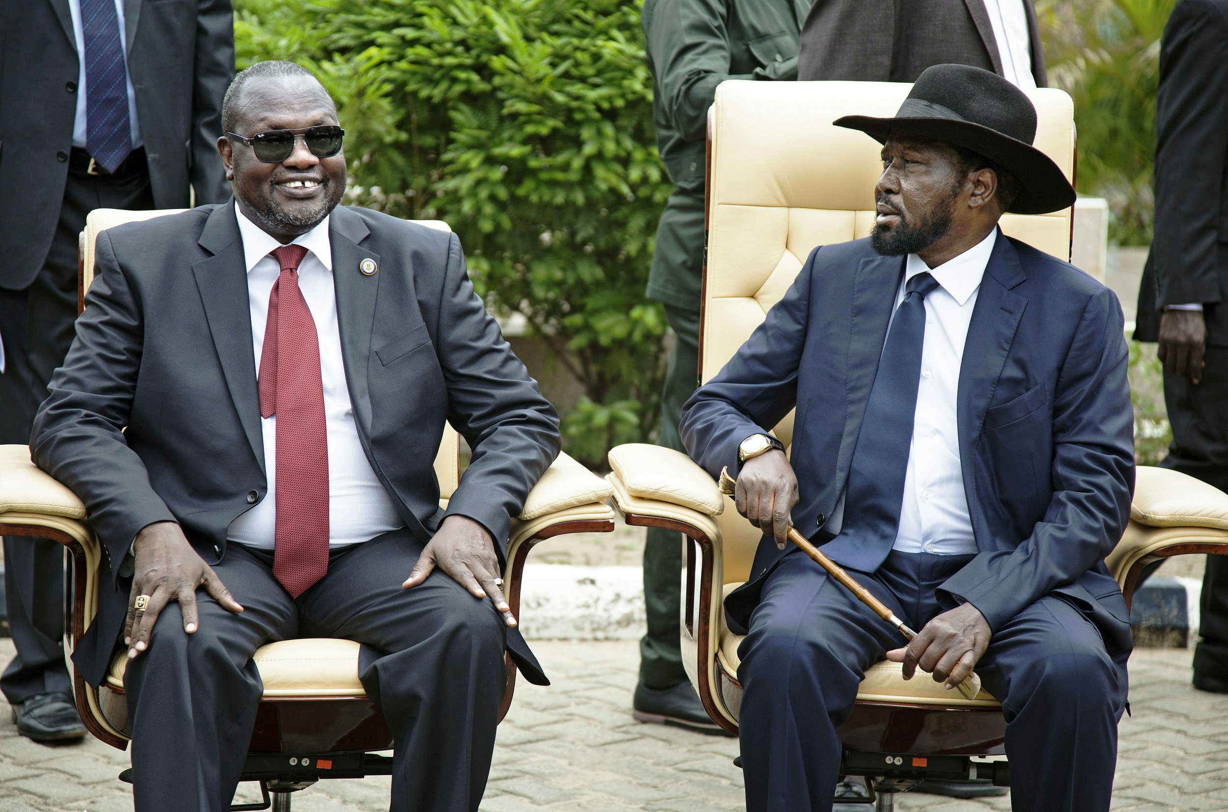 Salva Kiir and Riek Machar