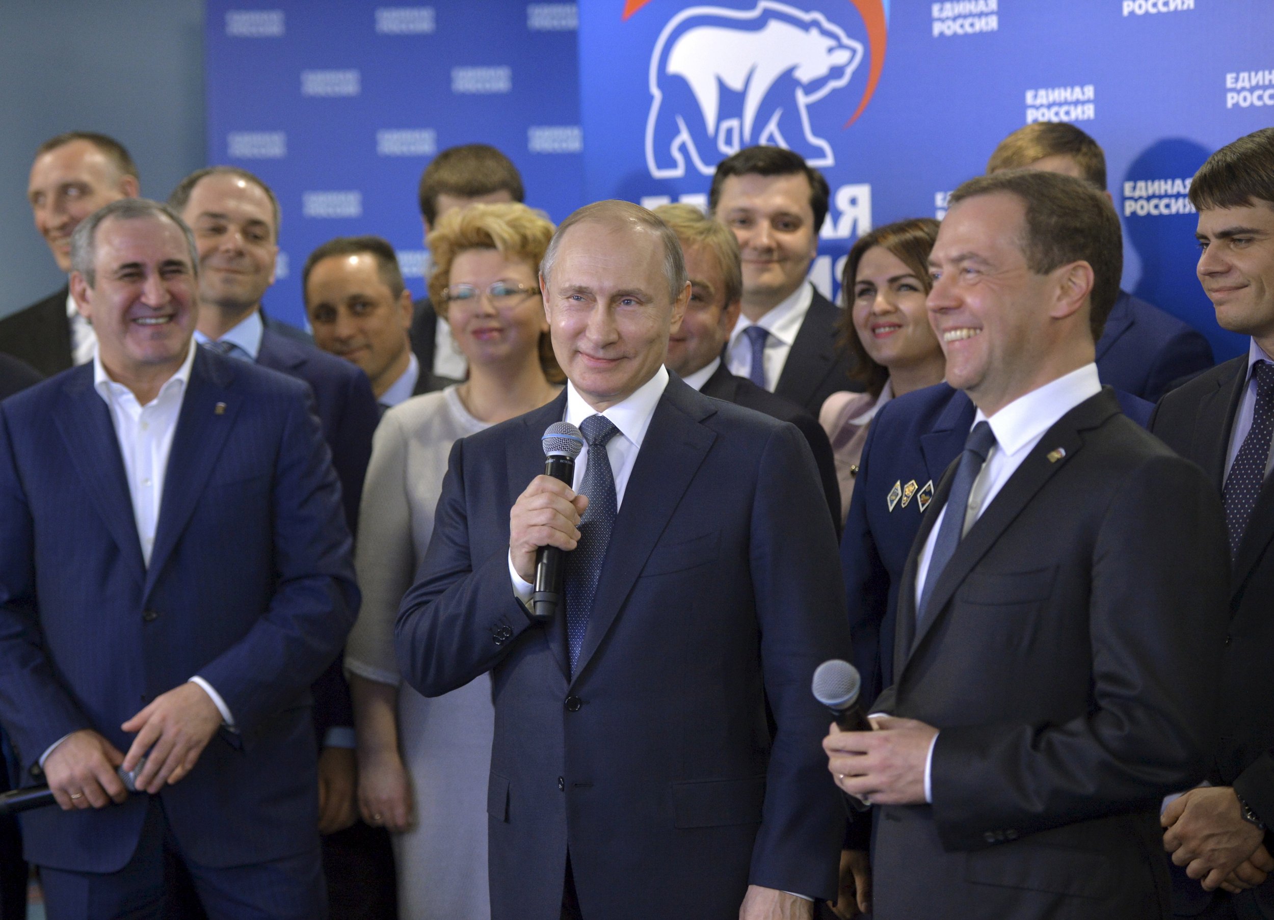 Putin, Medvedev and United Russia