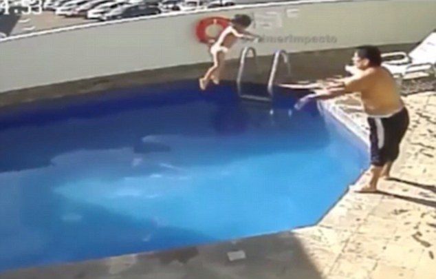 Man throws stepdaughter into swimming pool