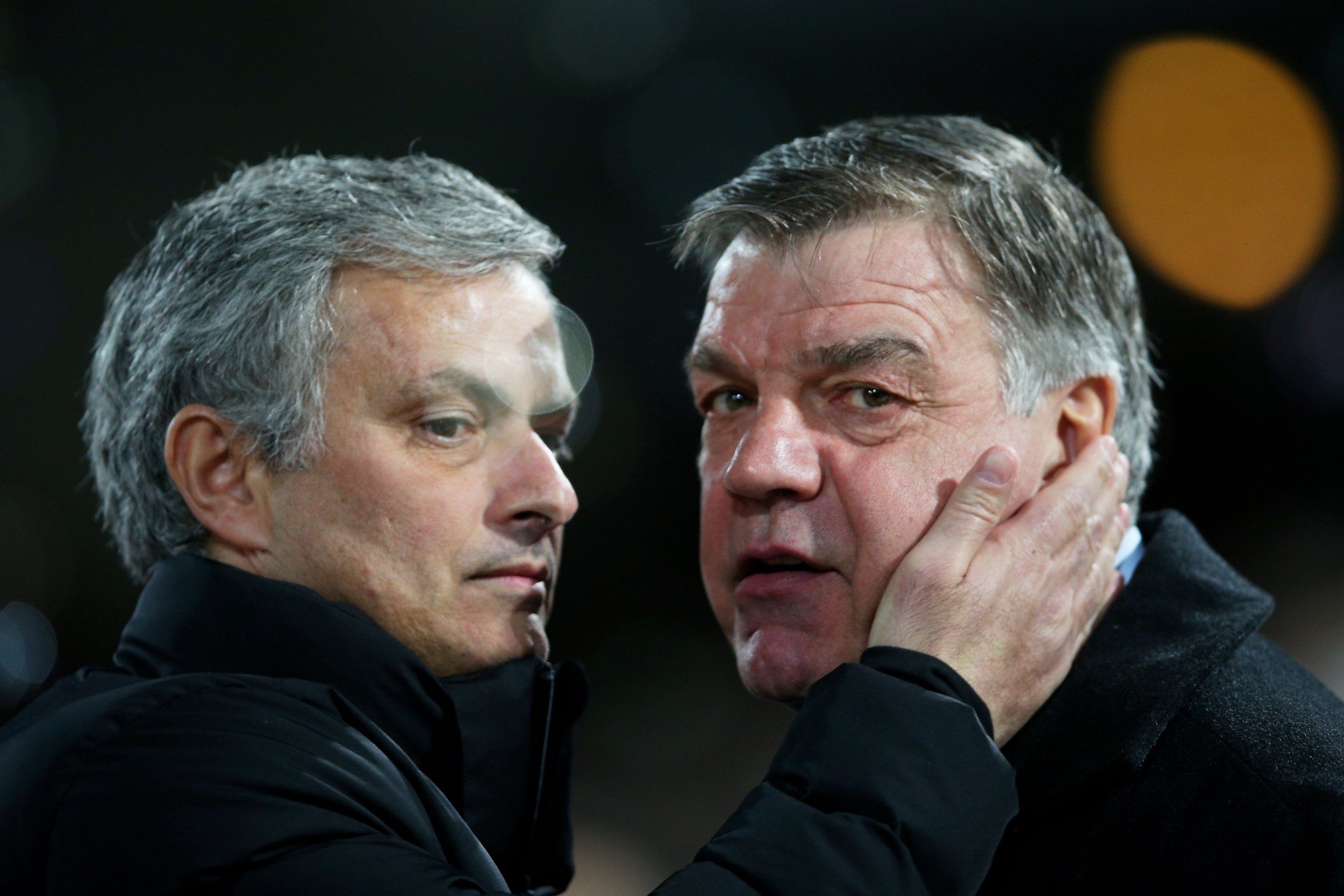 Jose Mourinho, left, with Sam Allardyce.