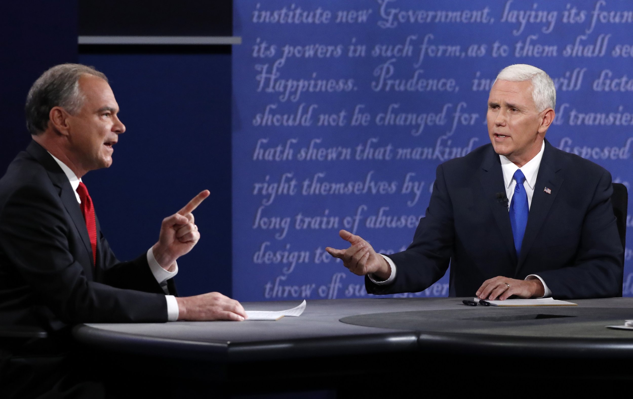 Tim Kaine and Mike Pence debate