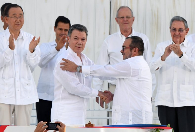 Colombian President and FARC Leader