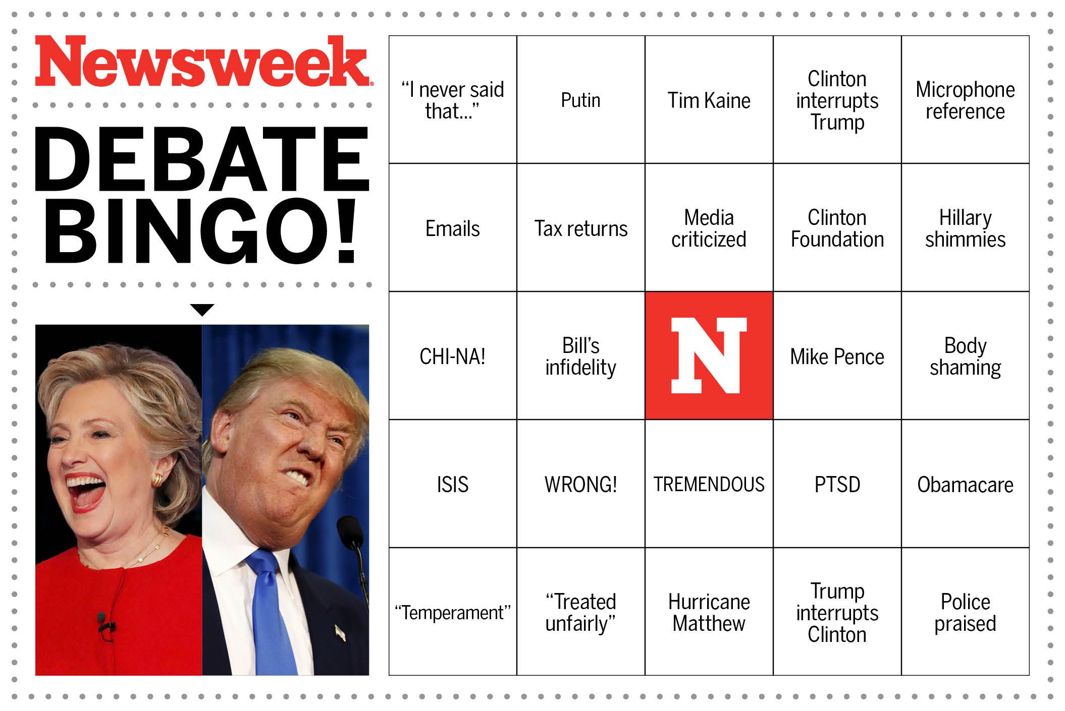 The Ultimate Drinking Game Hillary Clinton v. Donald Trump