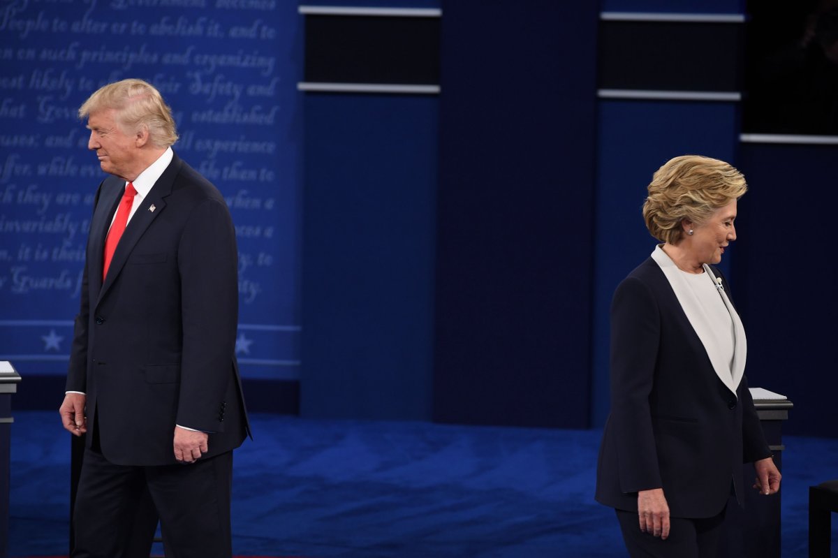 Donald Trump and Hillary Clinton at the second debate