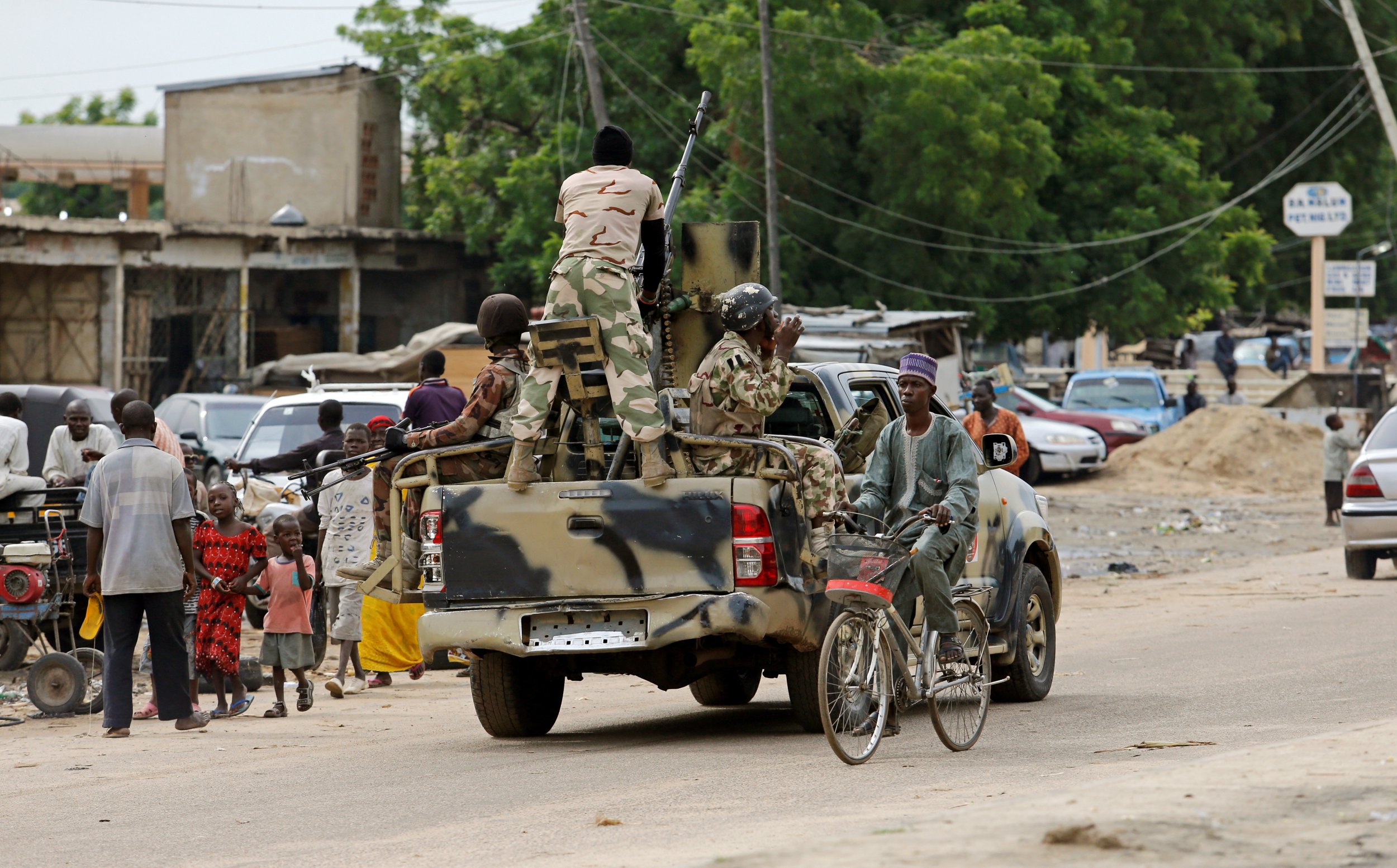 Maiduguri military patrol