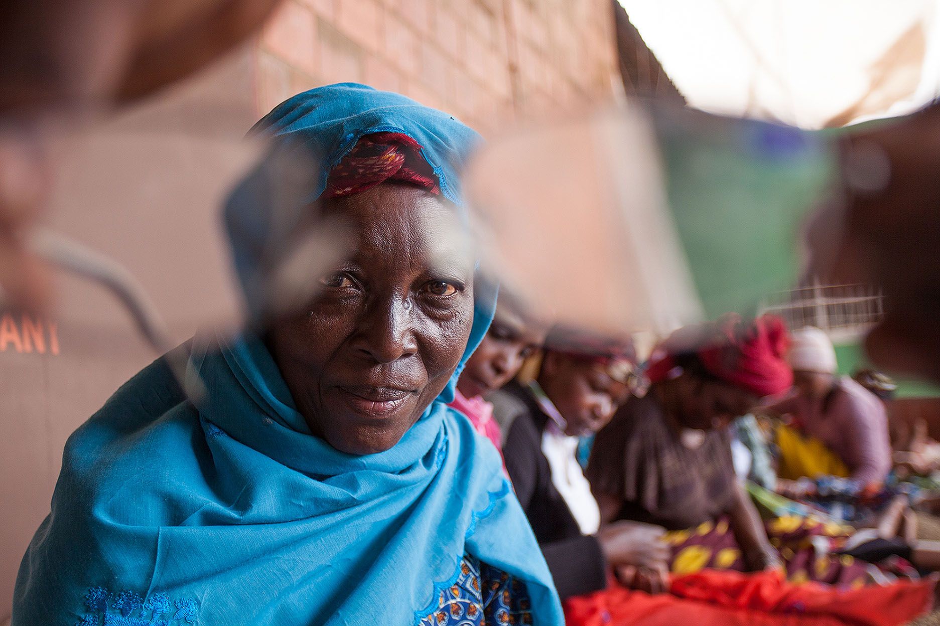 Woman with poor eyesight