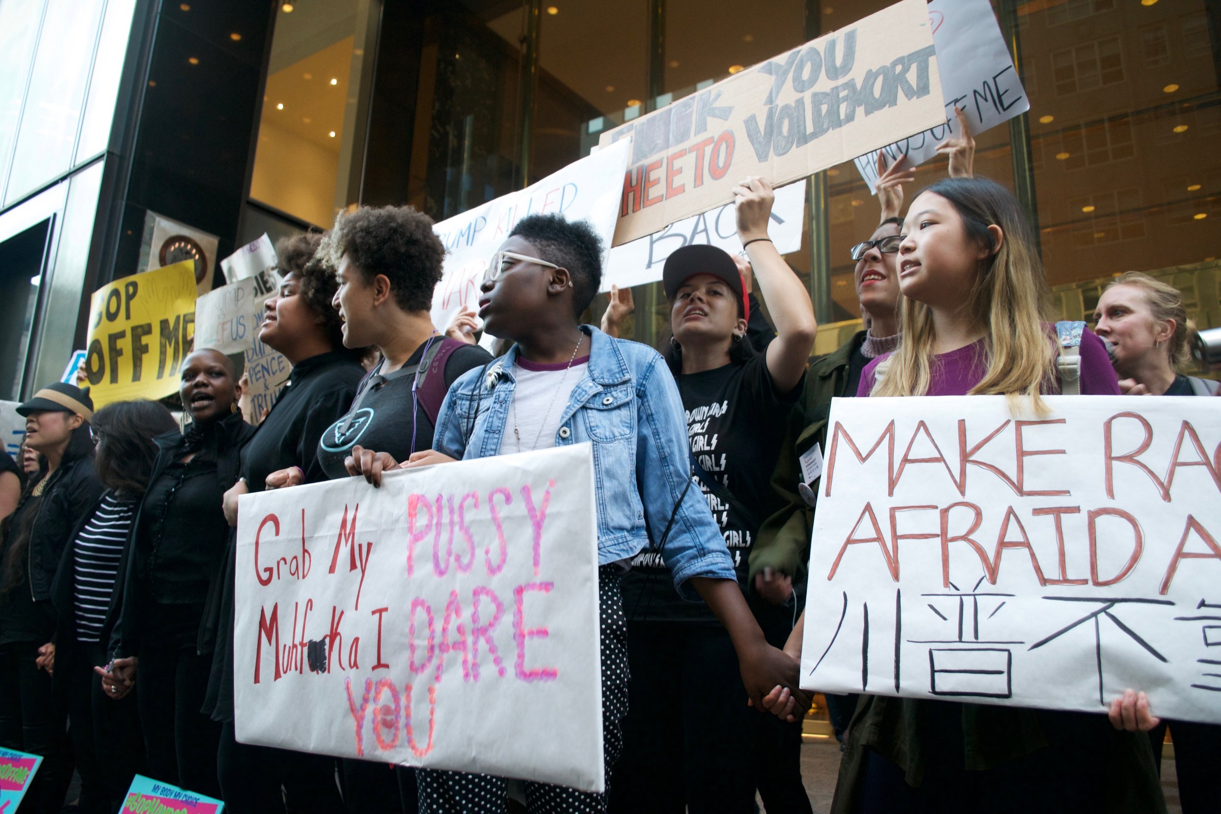 Women Stage Nationwide Blockades Against Donald Trump Newsweek 