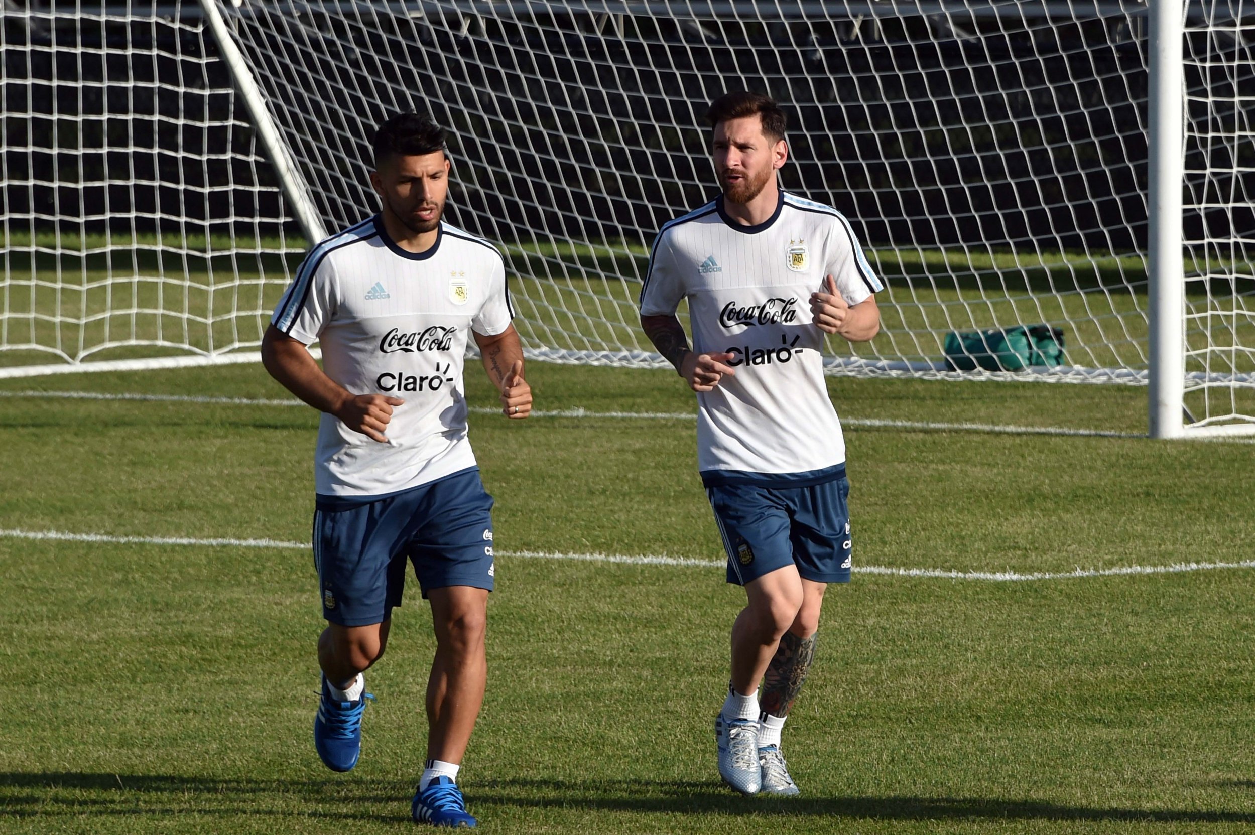 Sergio Aguero and Lionel Messi