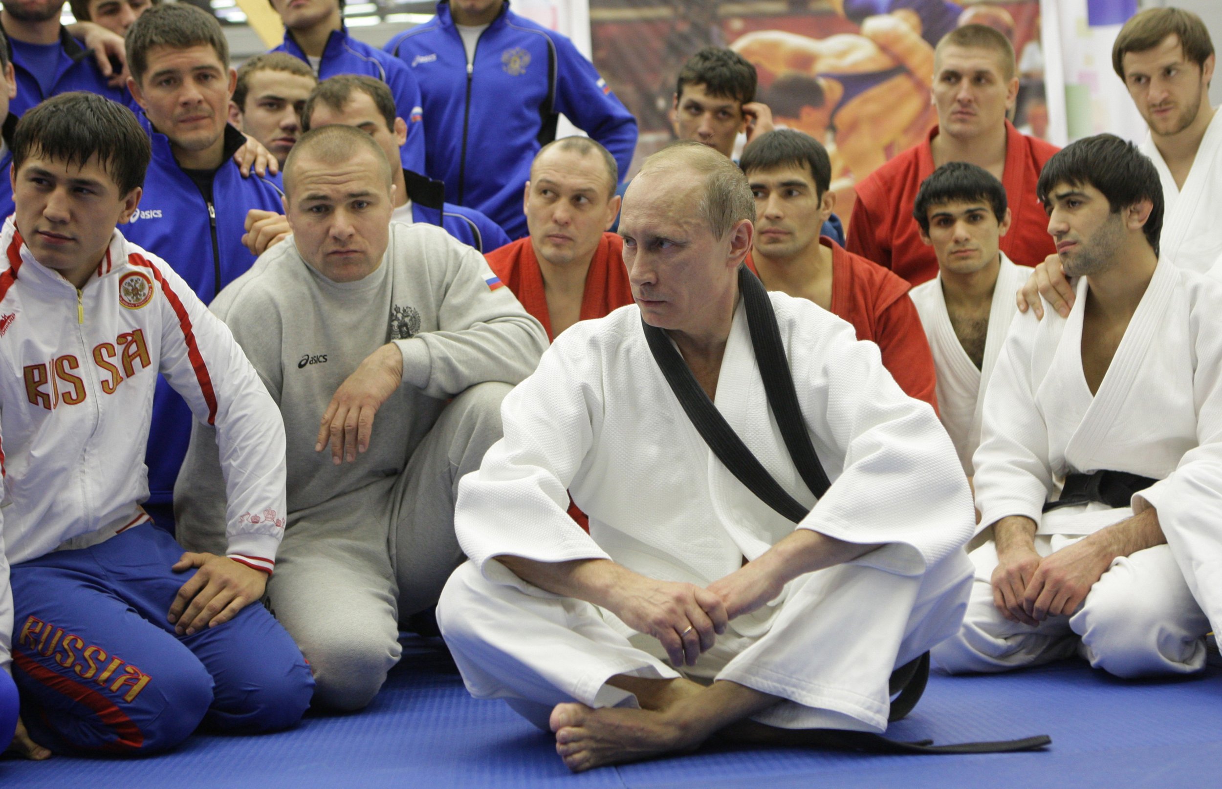 Vladimir Putin in judo uniform