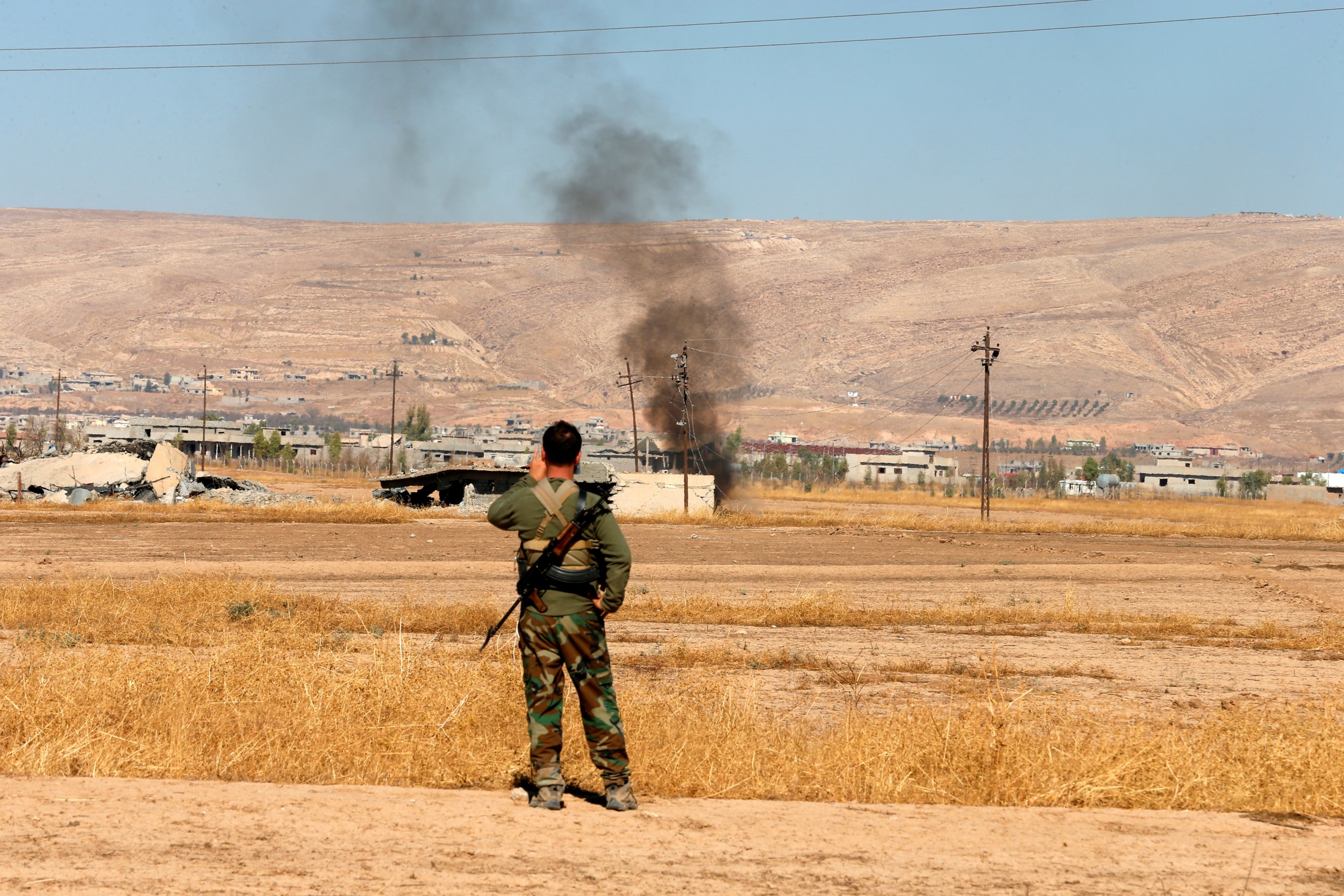 Peshmerga fighter in Bashiqa