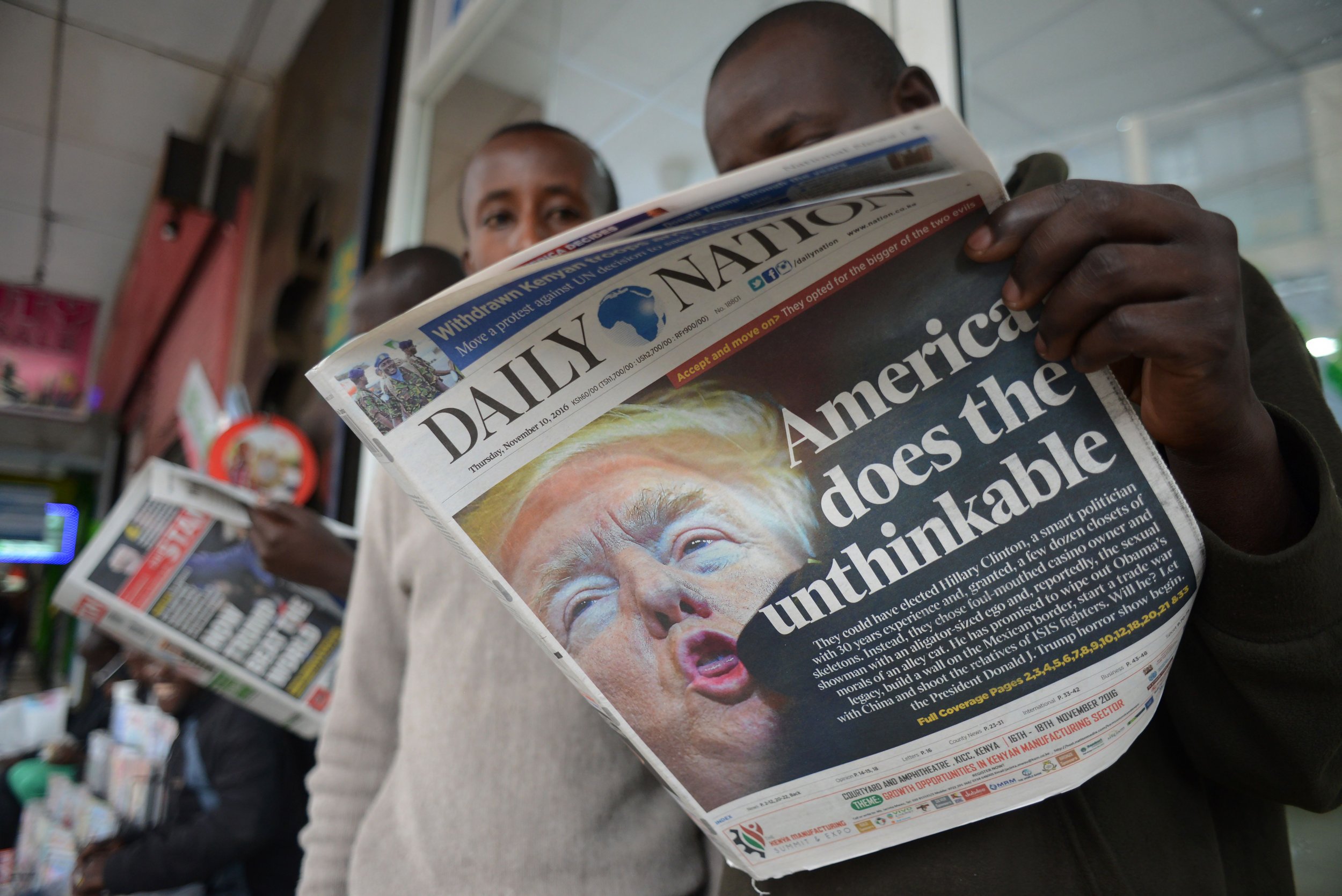 Donald Trump Kenya newspaper