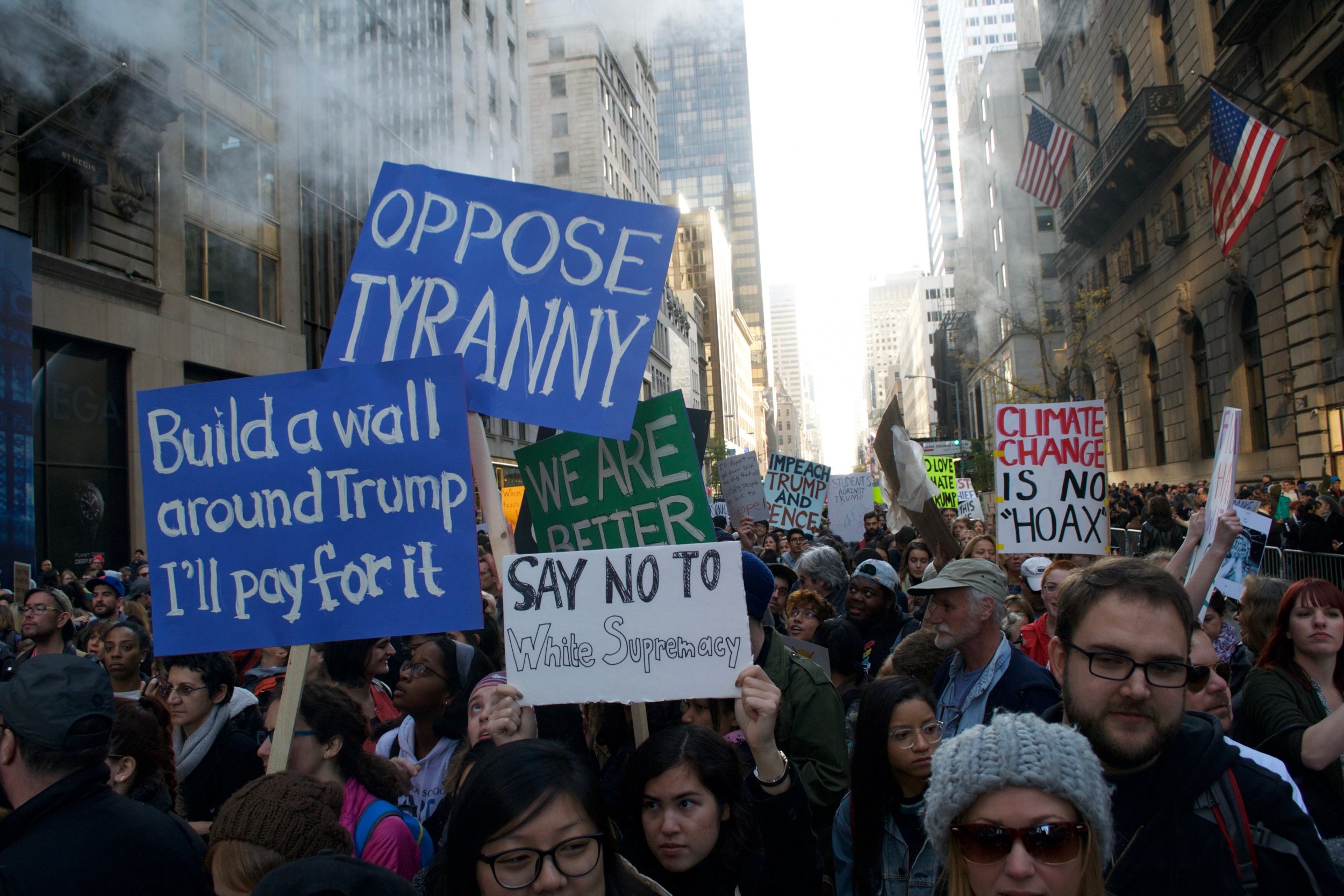 Inside a NYC Donald Trump Protest Fear, Passion, Fellowship