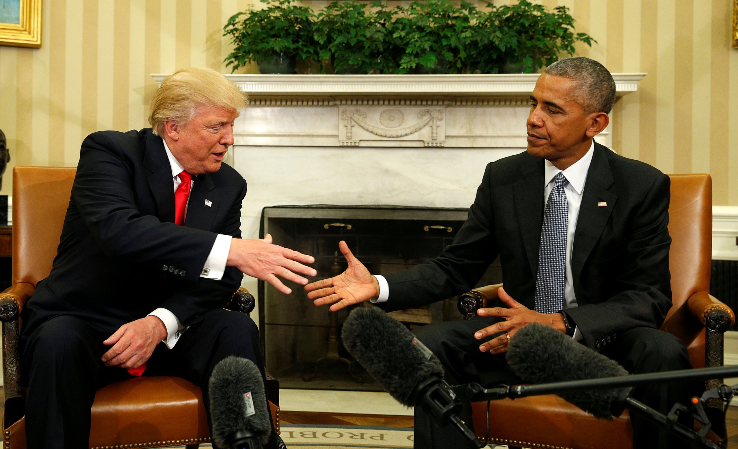 Donald Trump and Barack Obama 