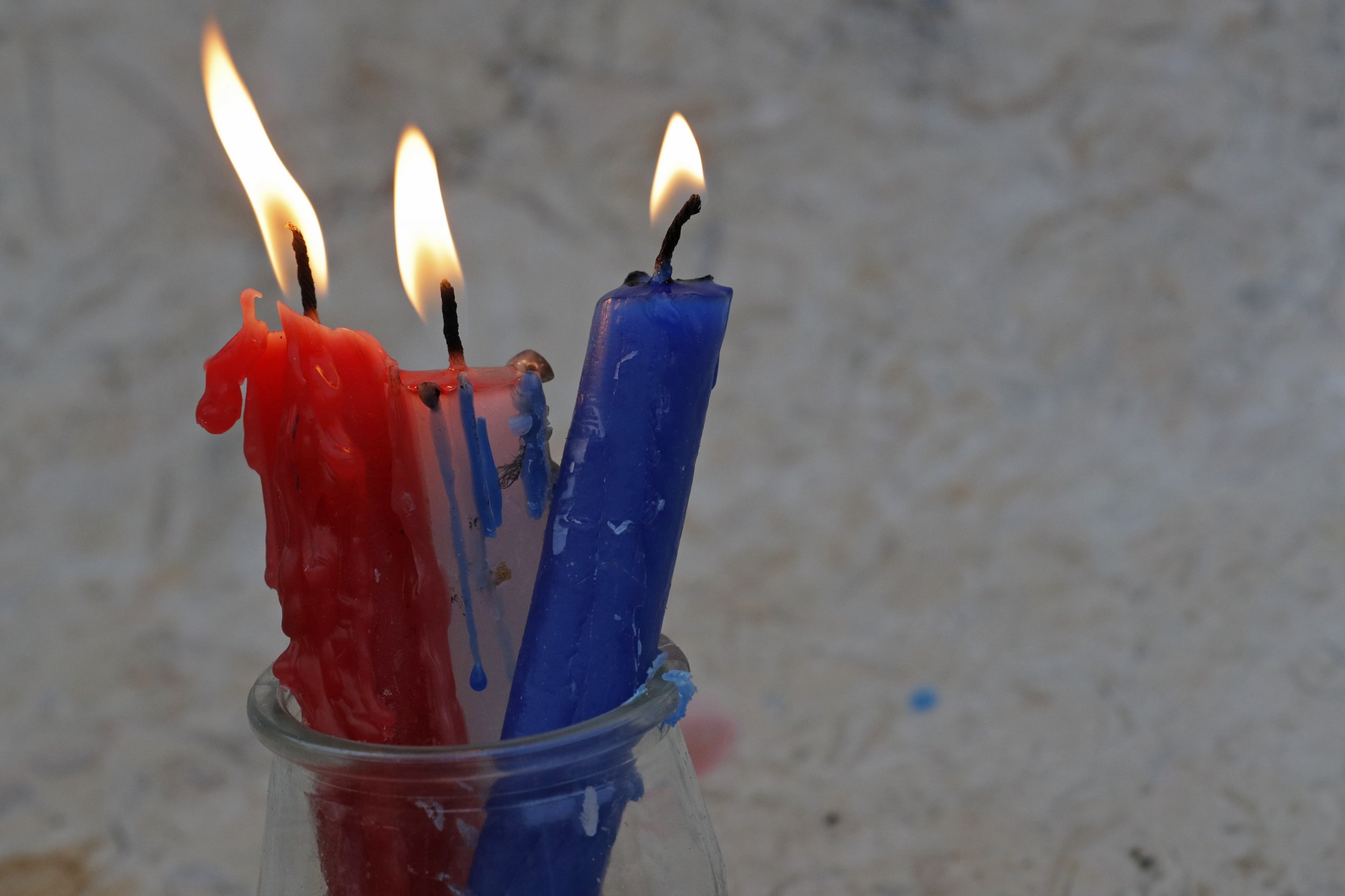 French flag candles