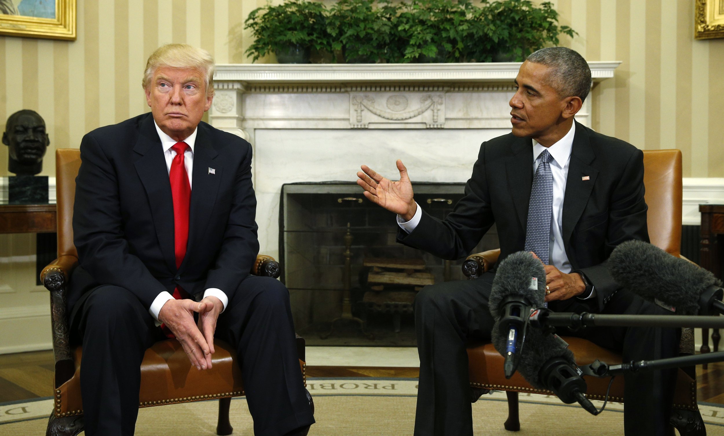 Donald Trump and Barack Obama