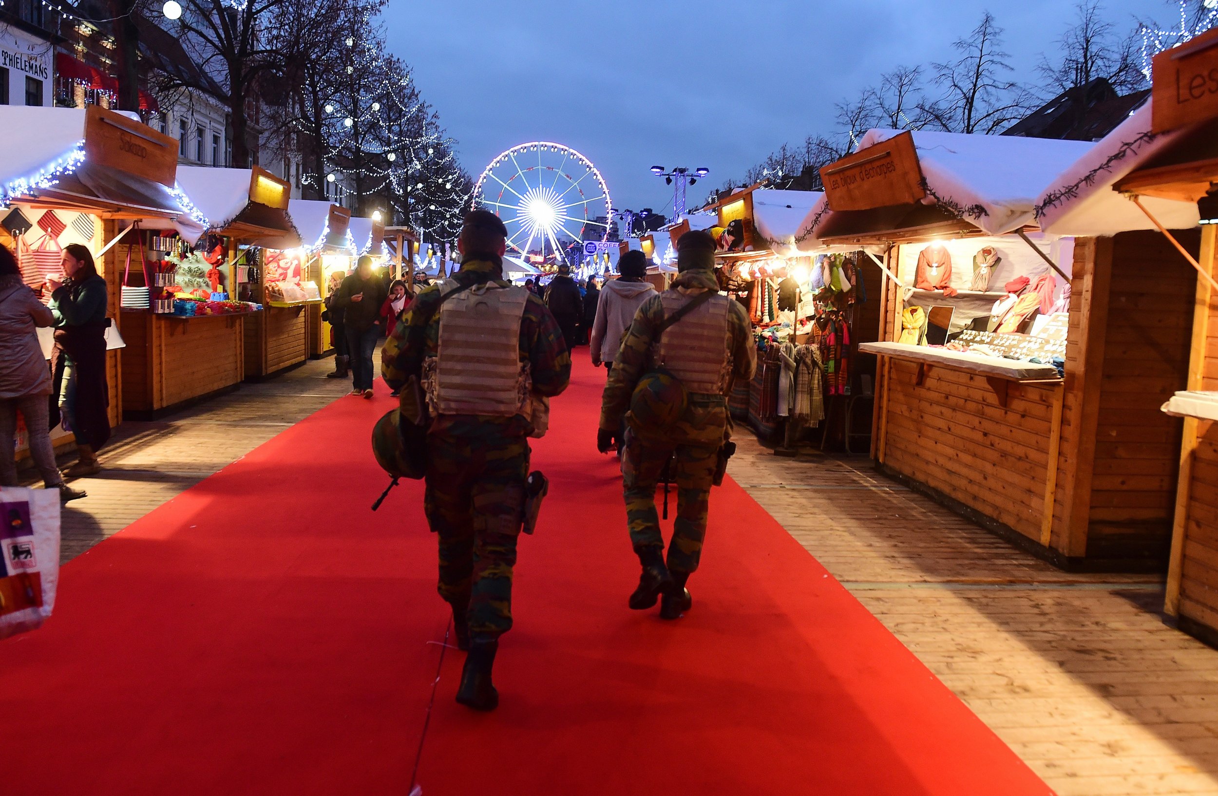 Police at Brussels Christmas Market
