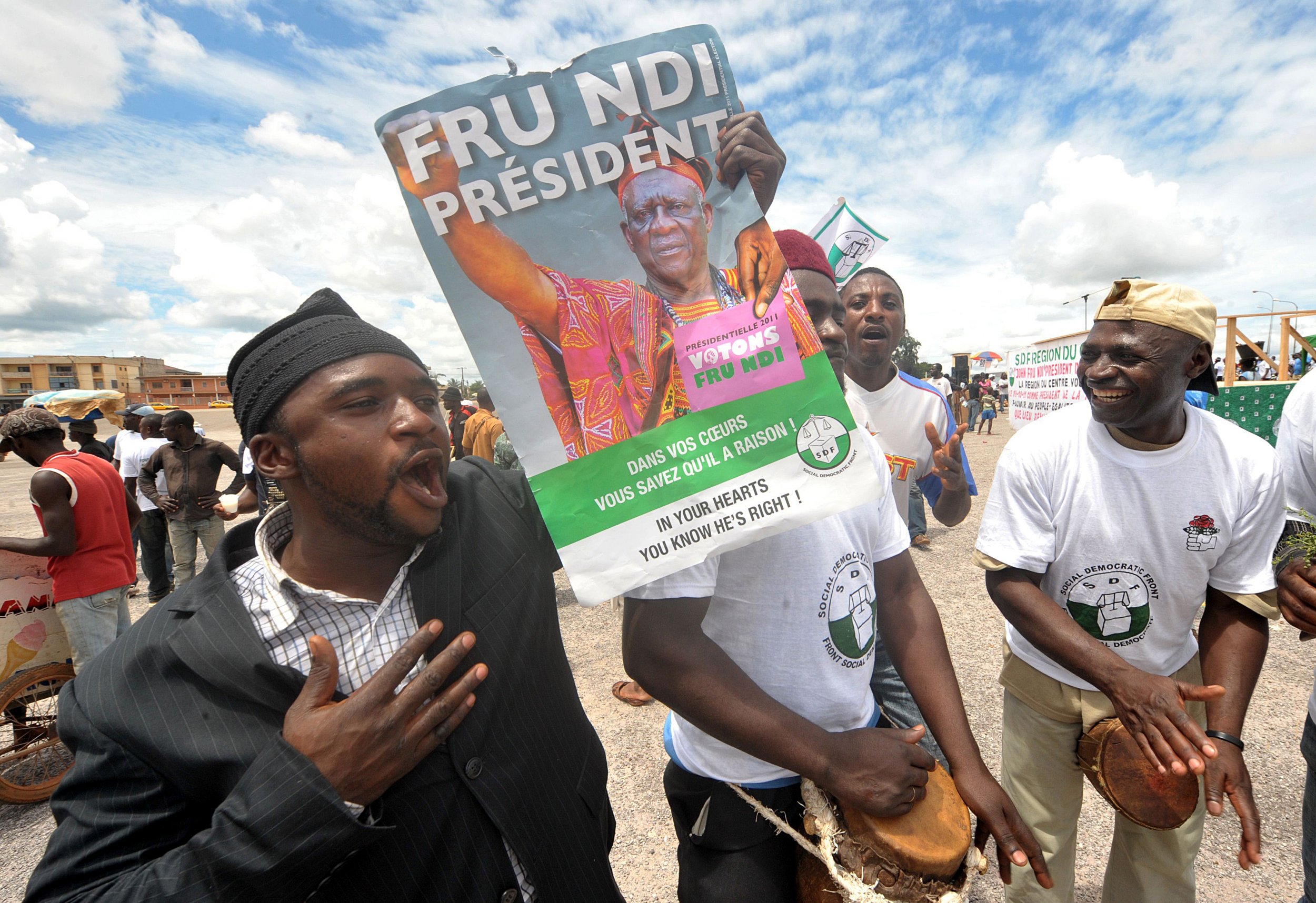 John Fru Ndi rally