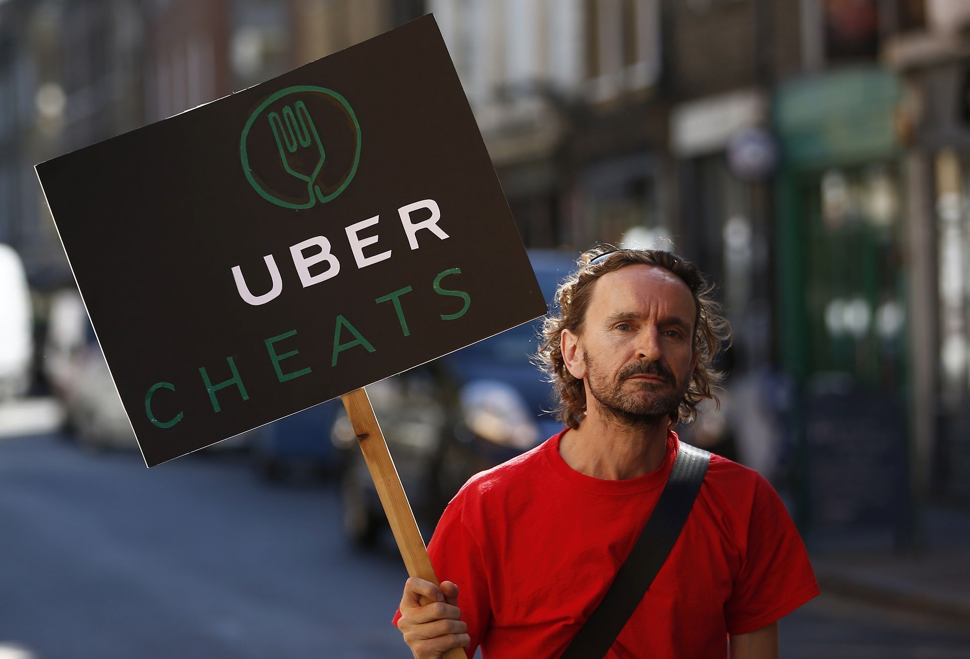 Uber strike protest minimum wage