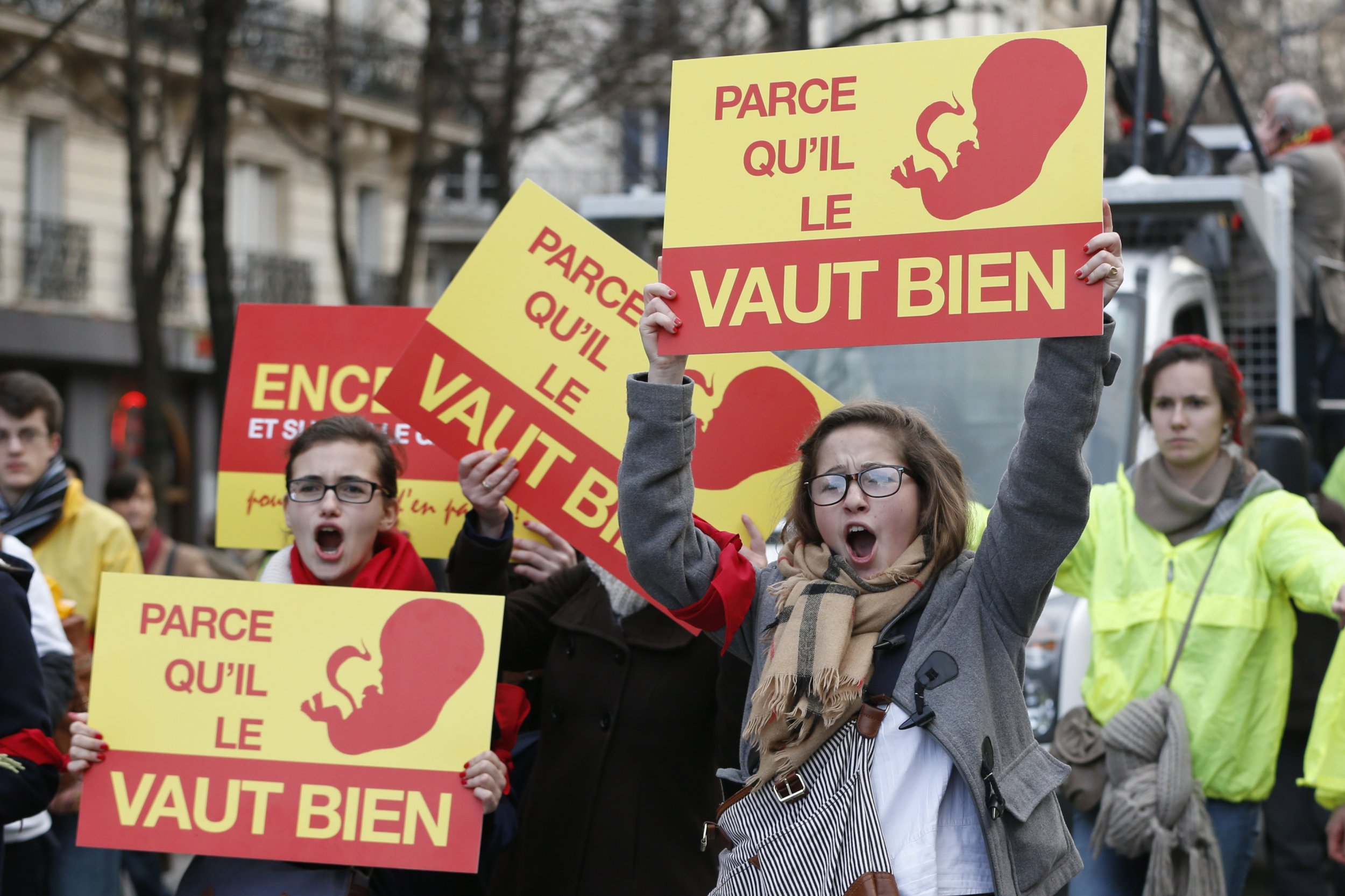 Anti abortion protest france