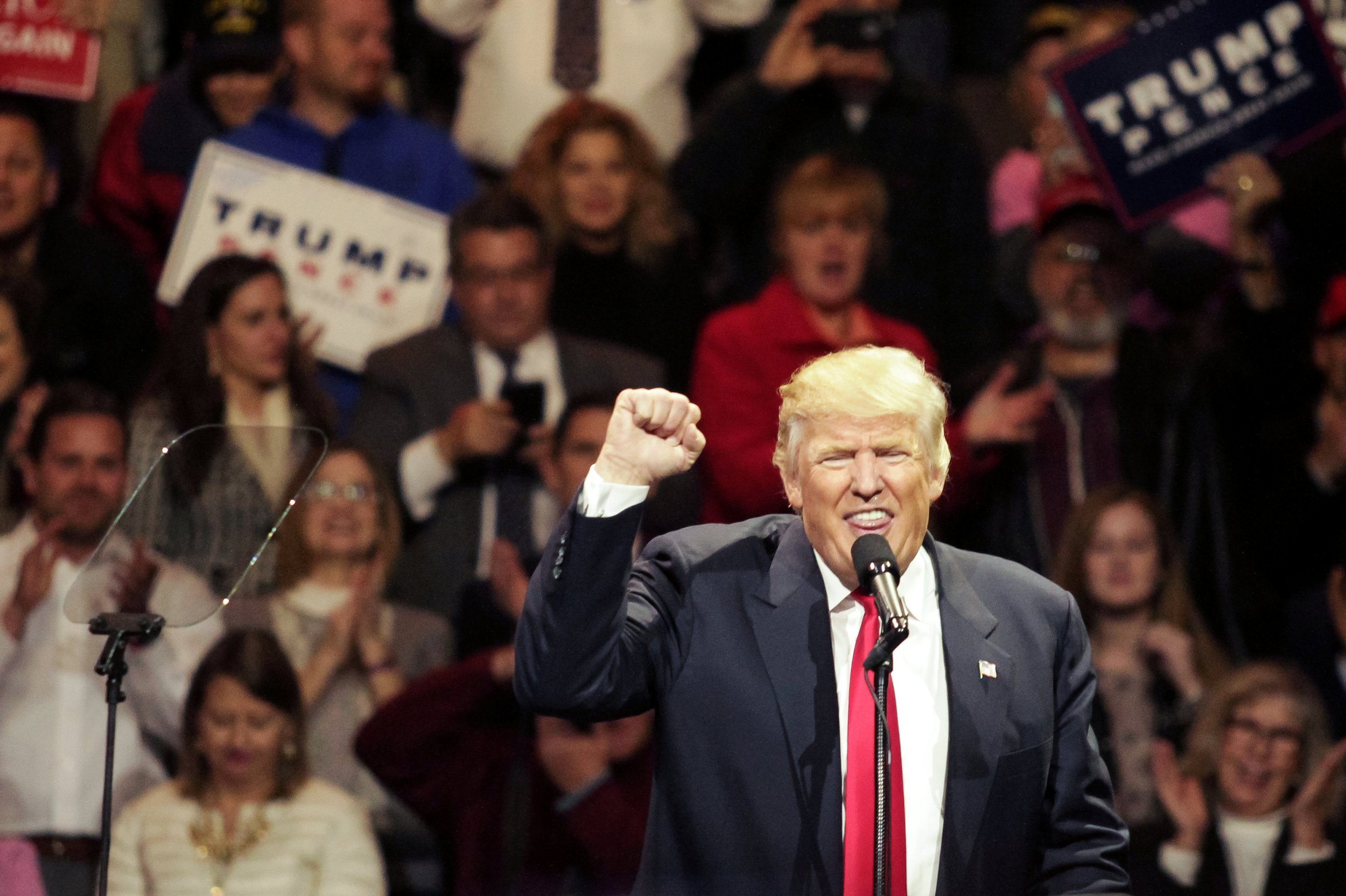 Donald Trump at a rally in Ohio