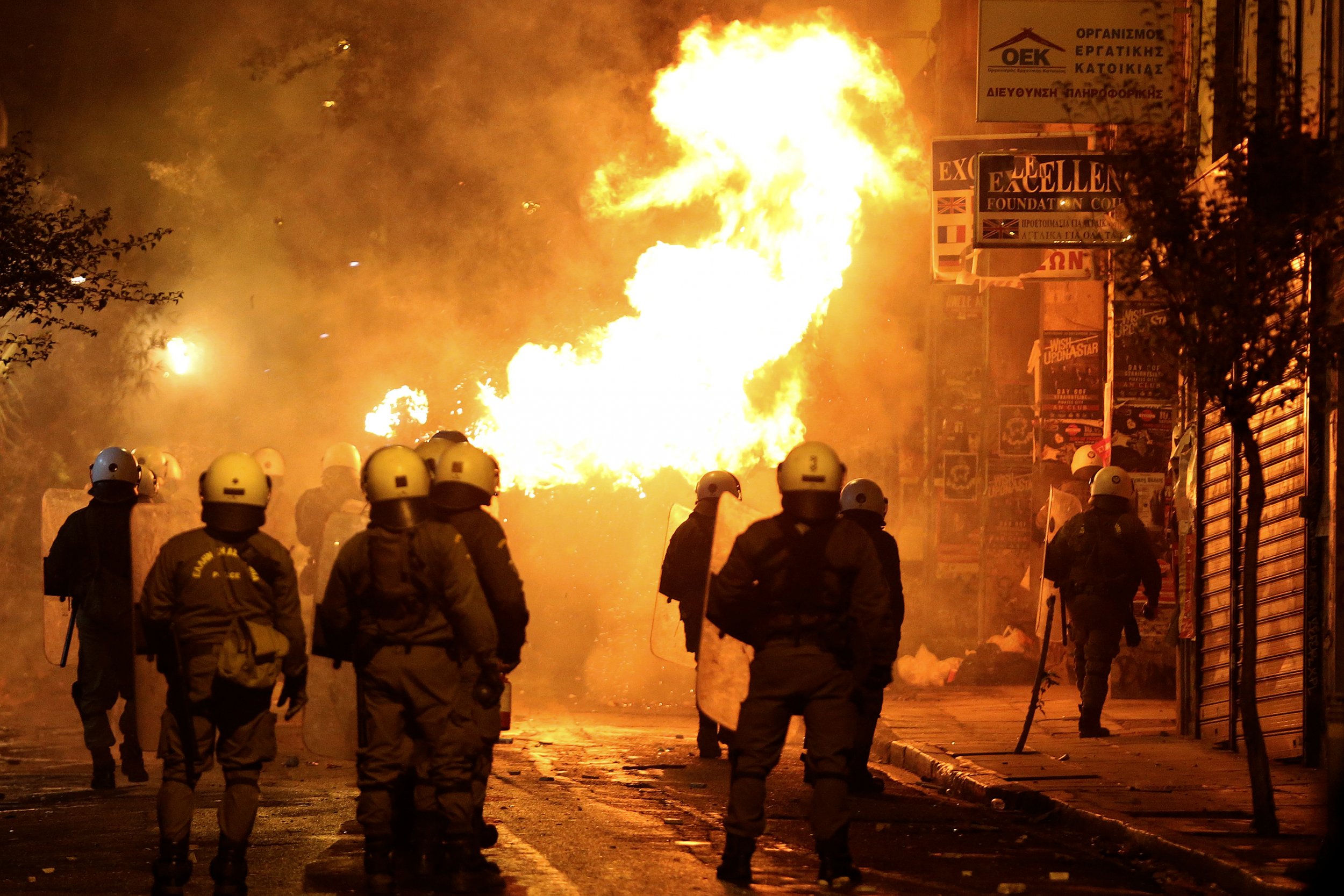 Athens petrol bomb