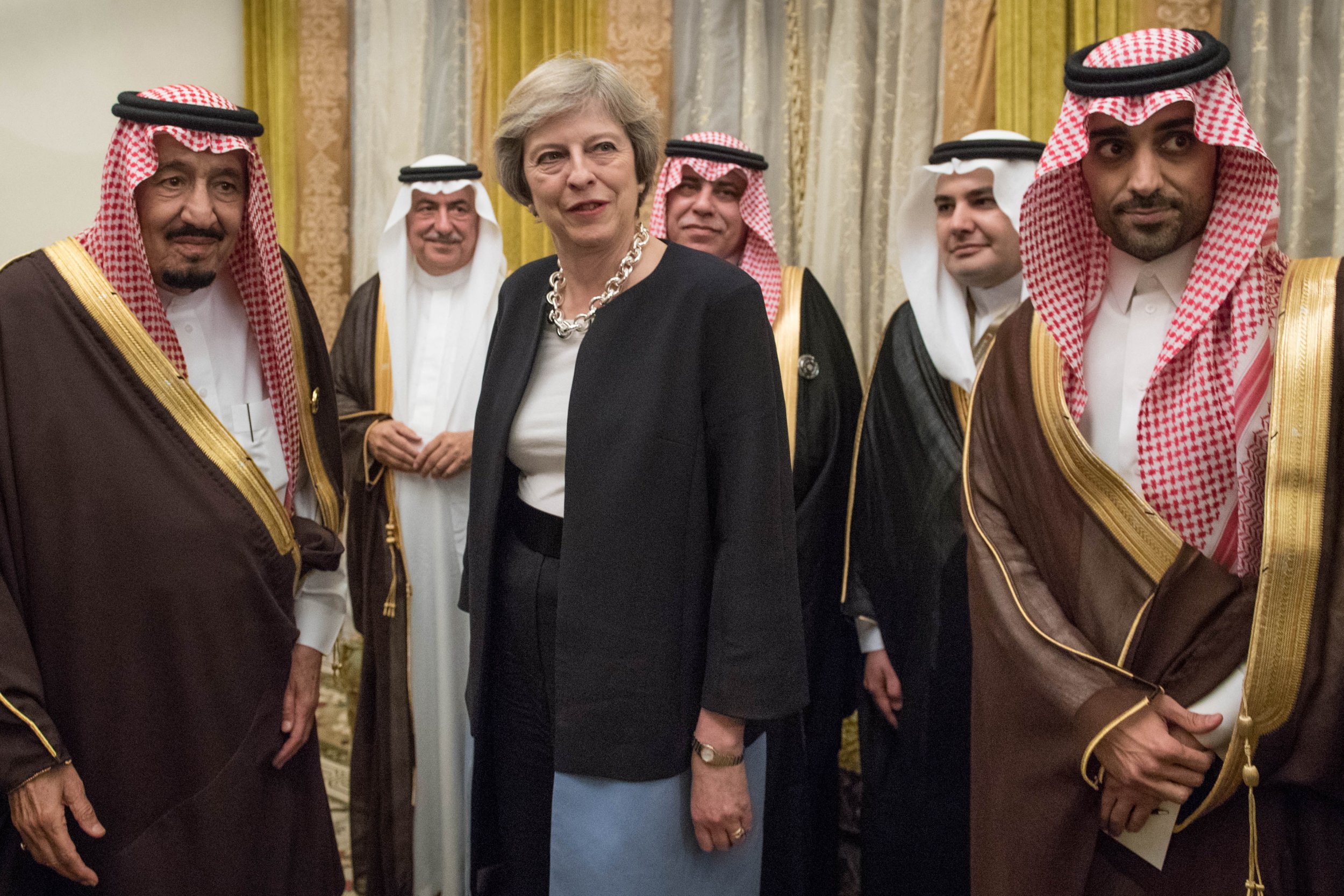 Theresa May Saudi king