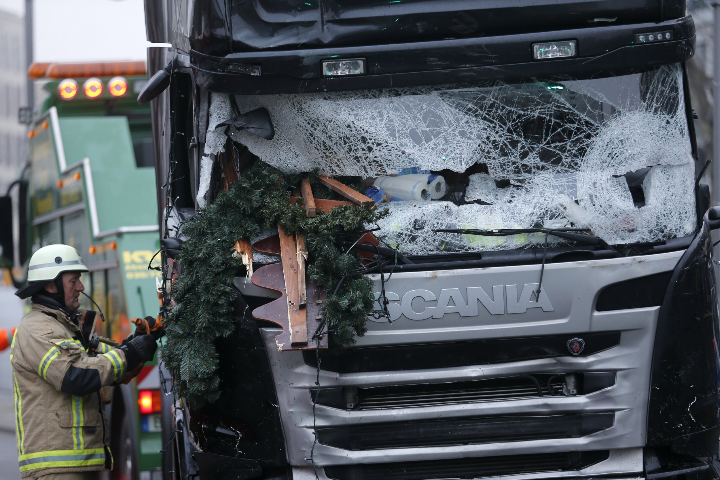 The lorry used in the Berlin Christmas market attack