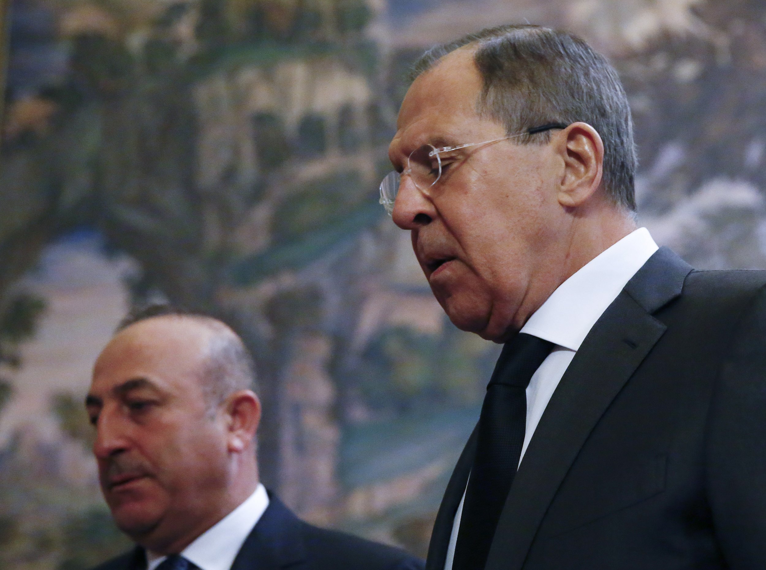 Turkish FM Cavusoglu and Russia's Lavrov Turkish FM Cavusoglu and Russia's Lavrov