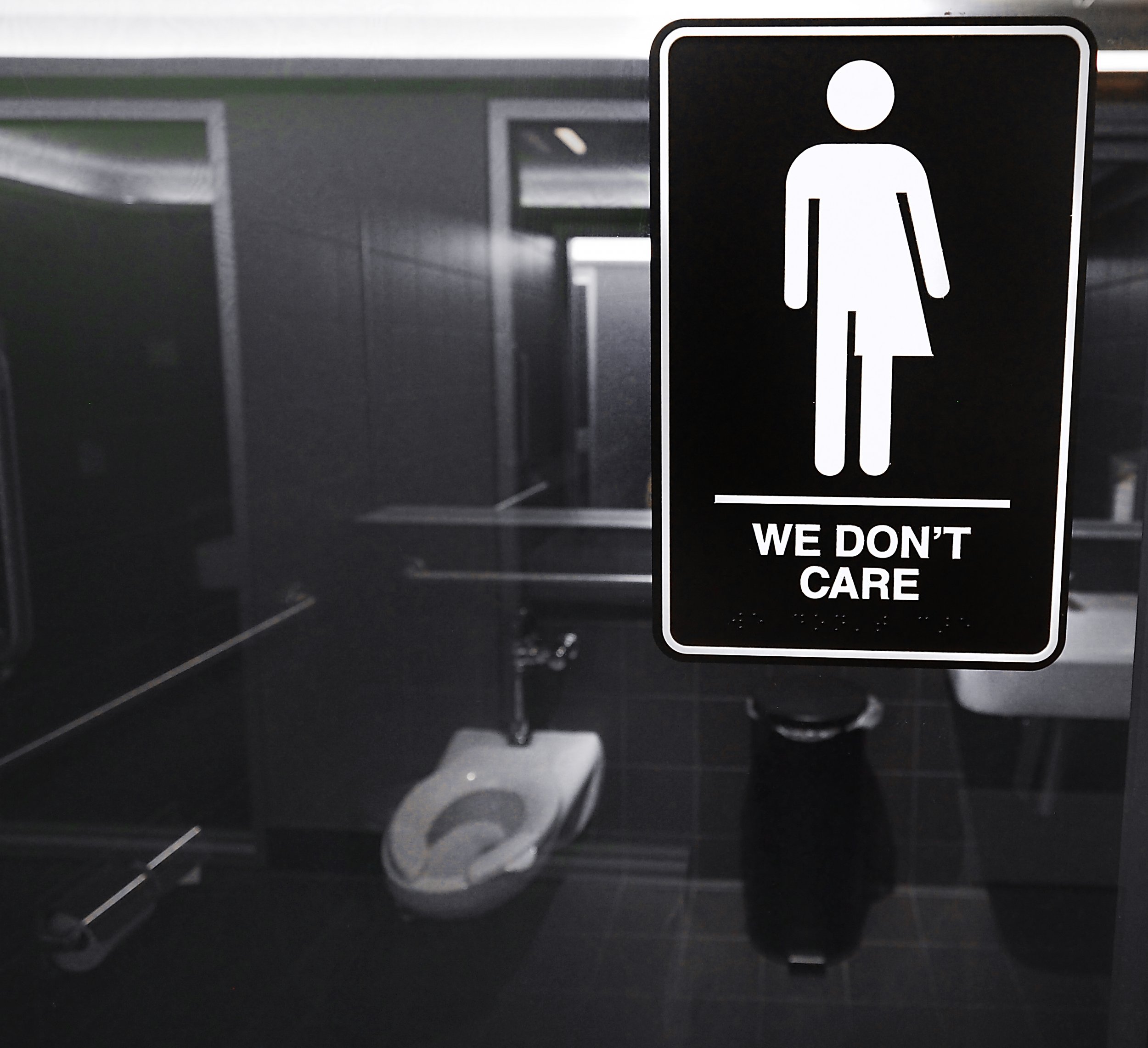 Transgender bathroom sign