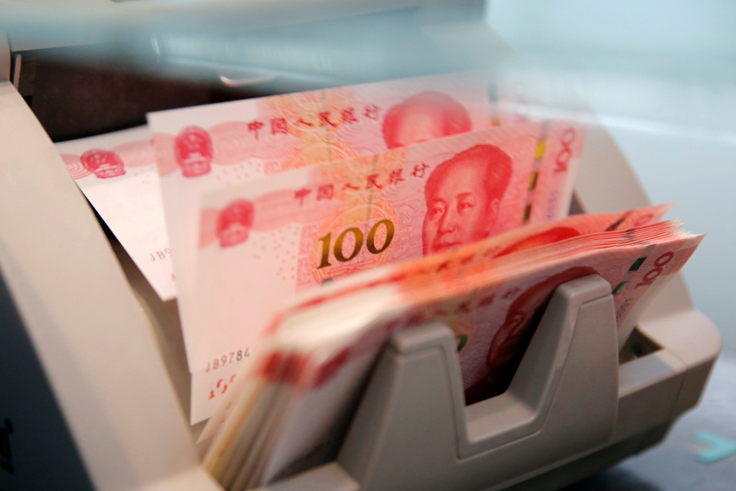 Chinese 100 yuan banknotes
