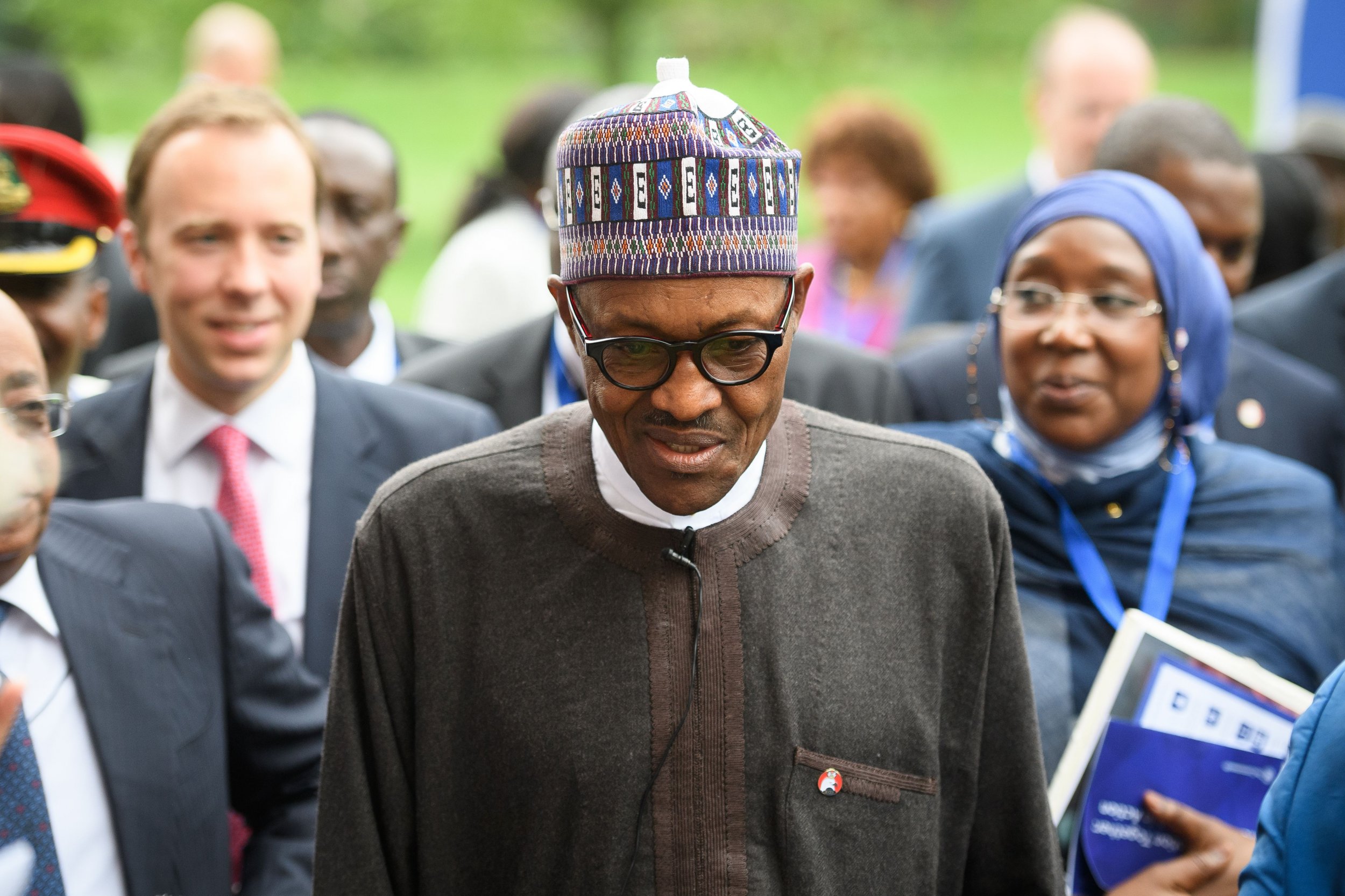 Nigerian President Muhammadu Buhari in London