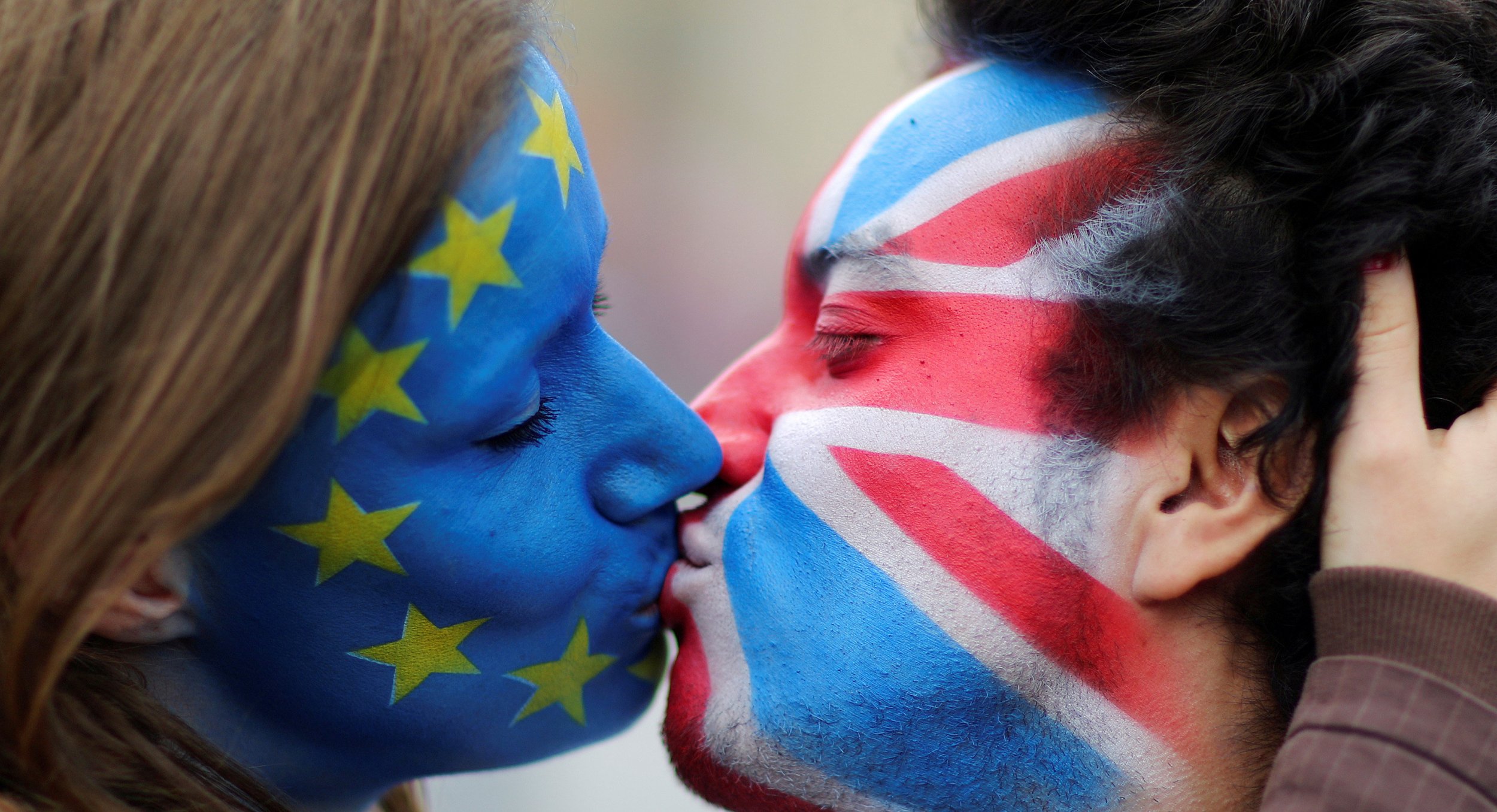 Brexit face paint