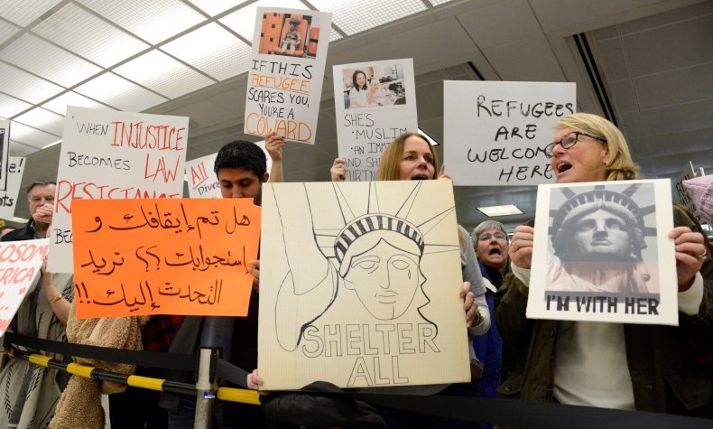 Dulles airport protest