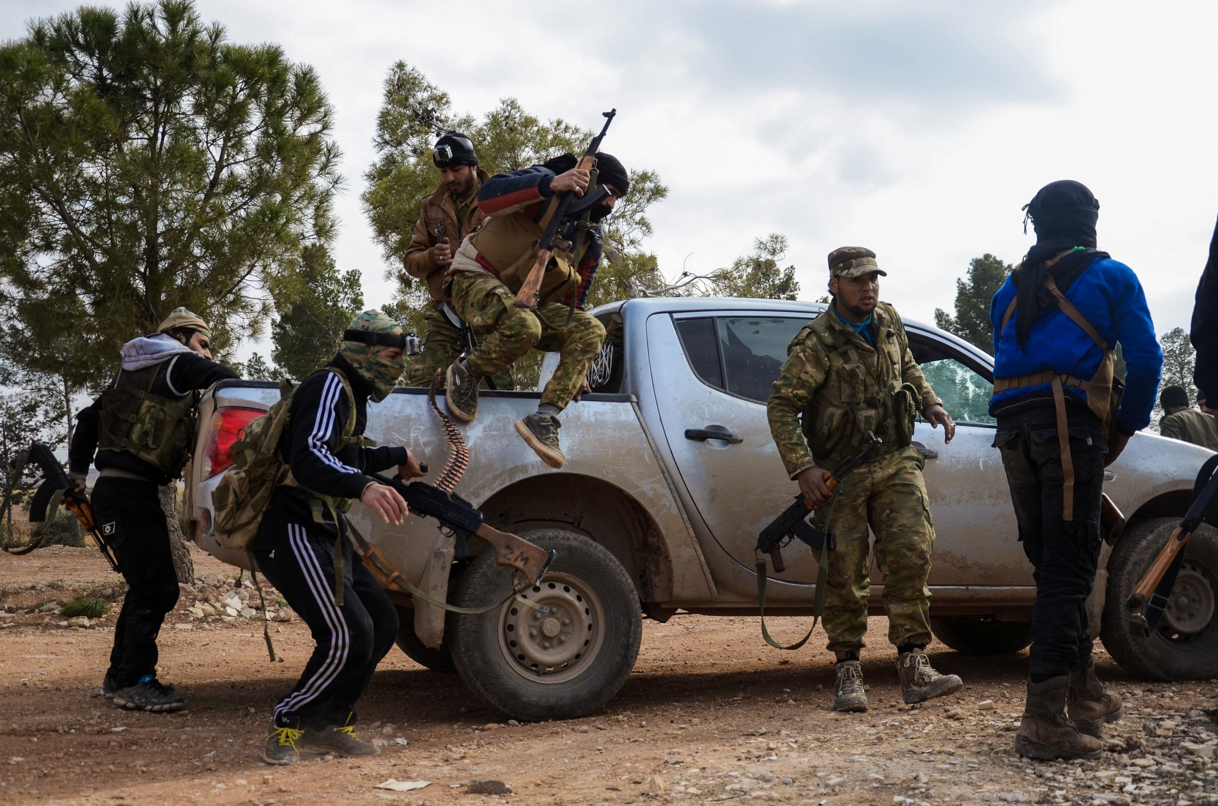 Syrian rebels in Al-Bab