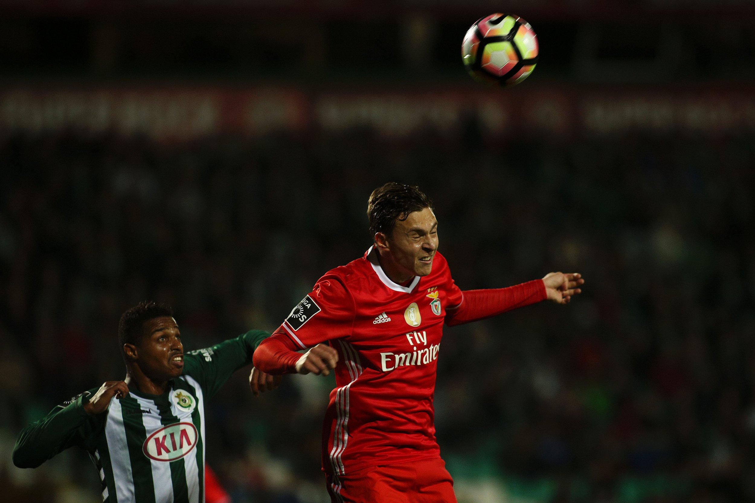 Benfica defender Victor Lindelof, right.