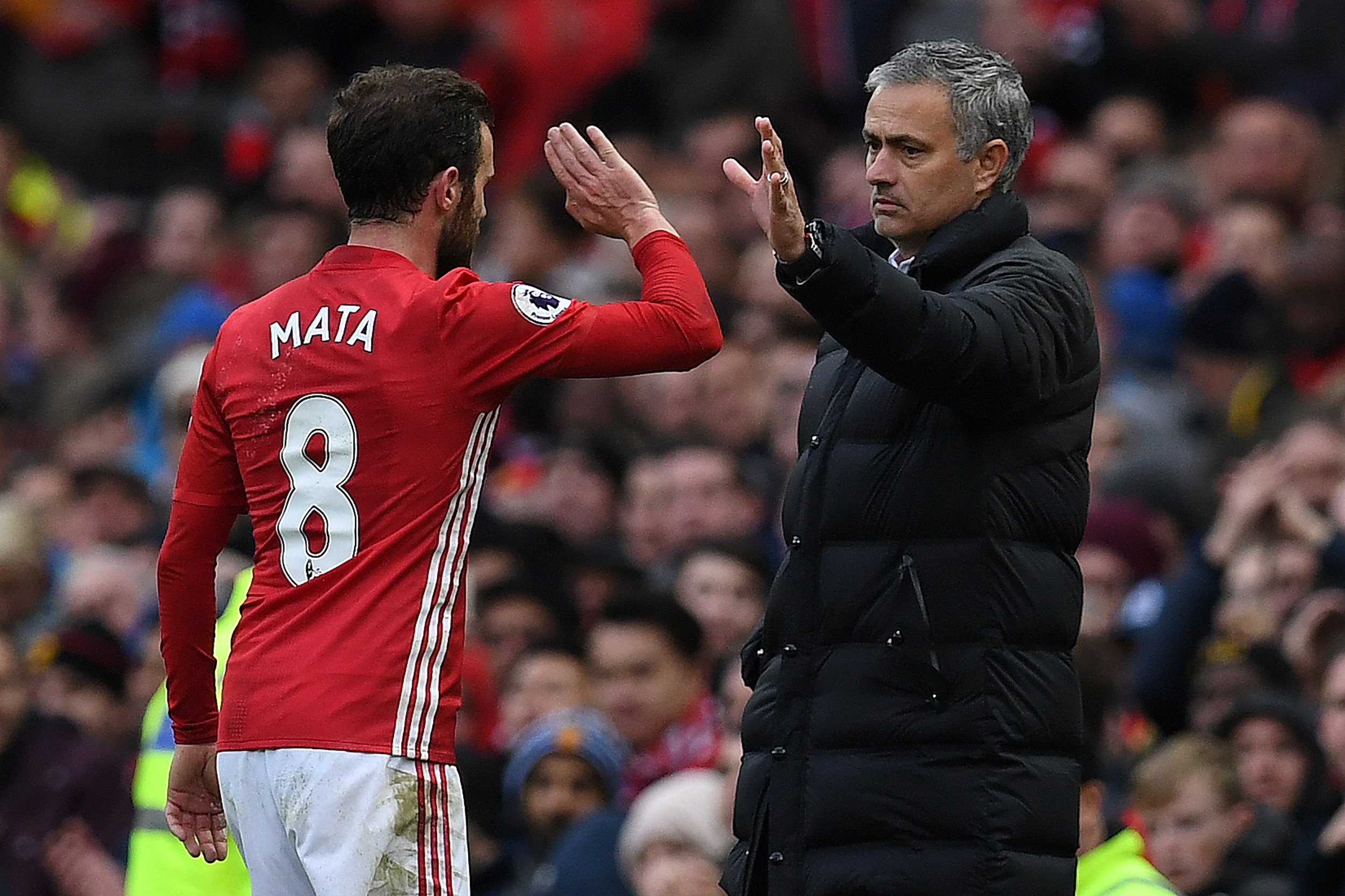 Mata and Mourinho