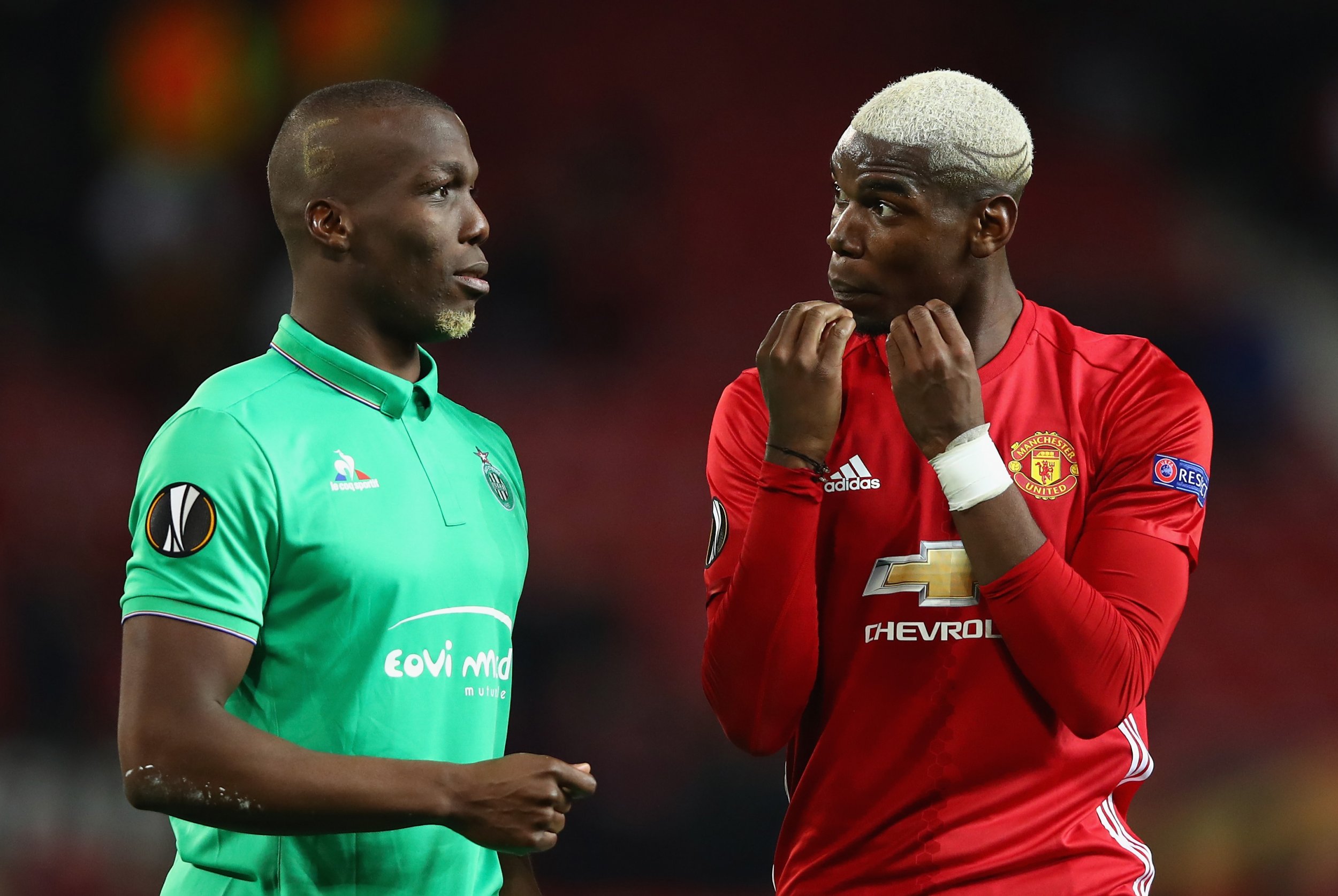 Paul Pogba, right, with brother Florentin.