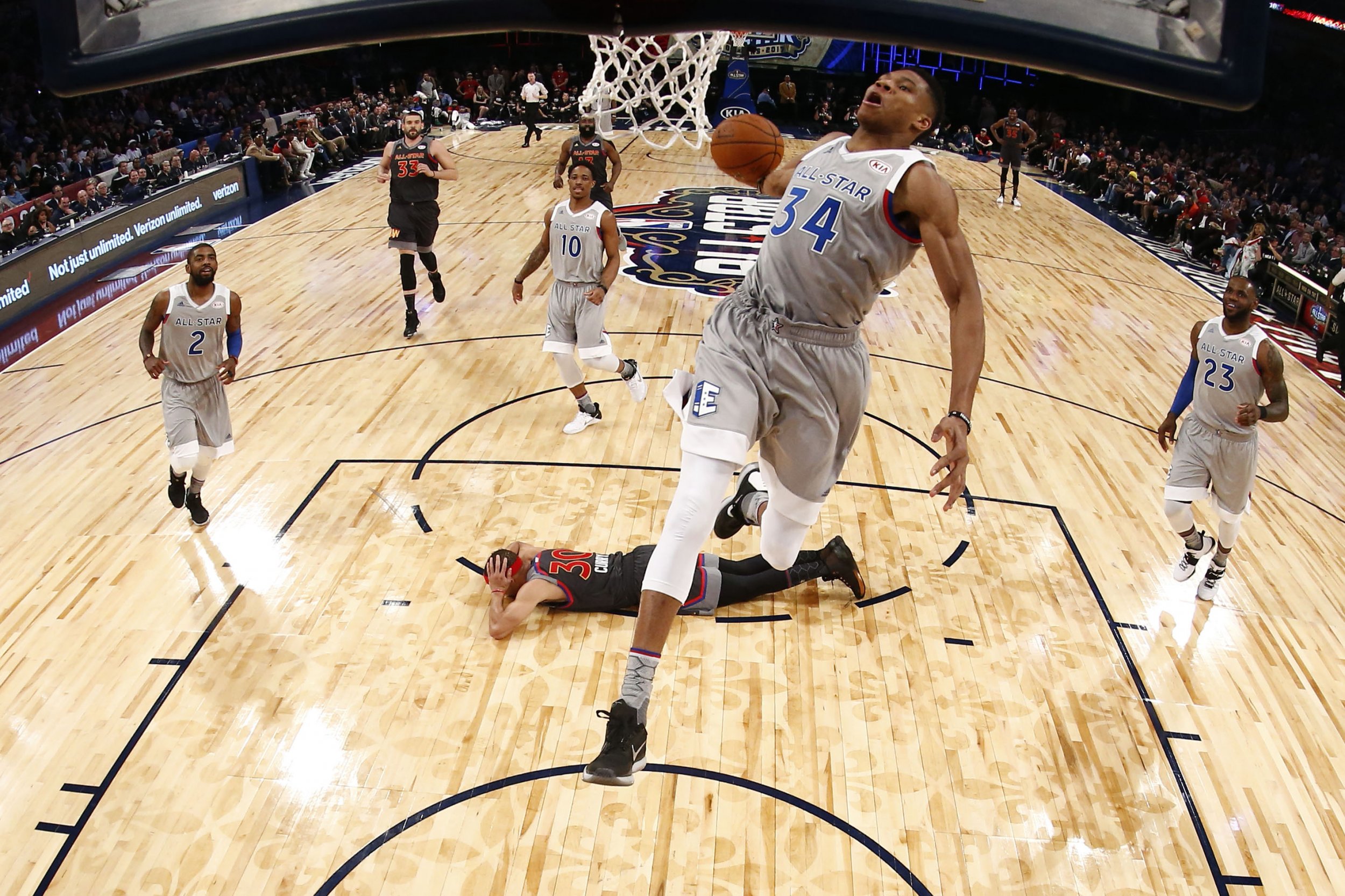 Stephen curry dunk hot sale all star game