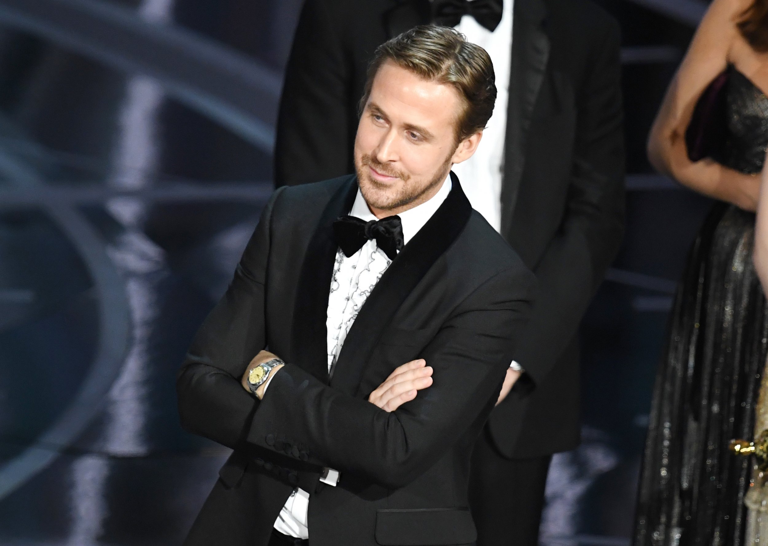 Ryan Gosling at Oscars as La La Land wins best picture