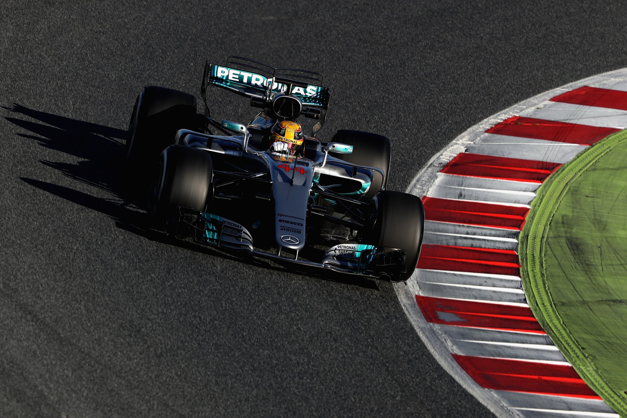 Lewis Hamilton of Mercedes at Circuit de Catalunya, Montmelo, Spain, March 1.