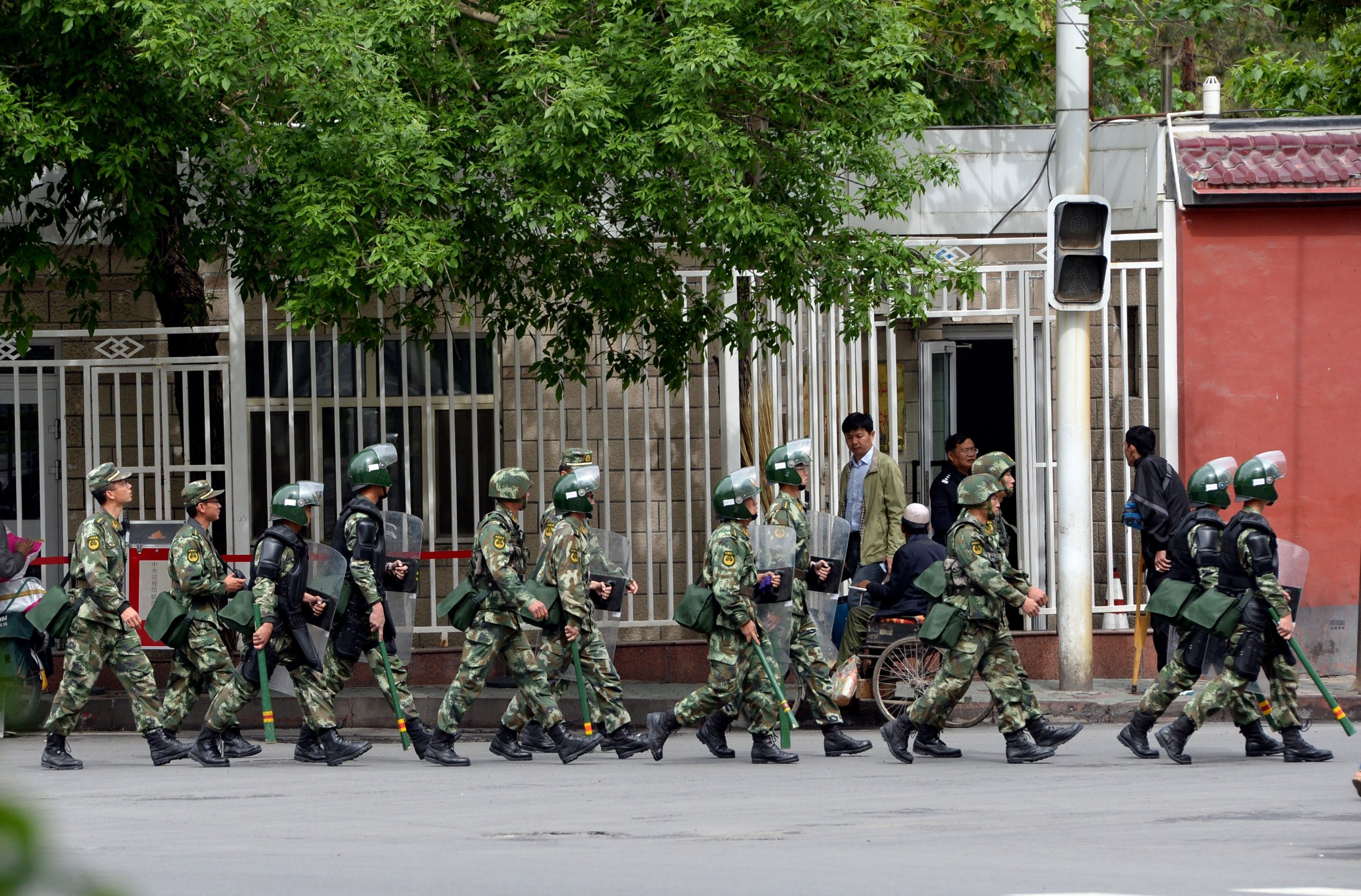 Police in Uighur area of China