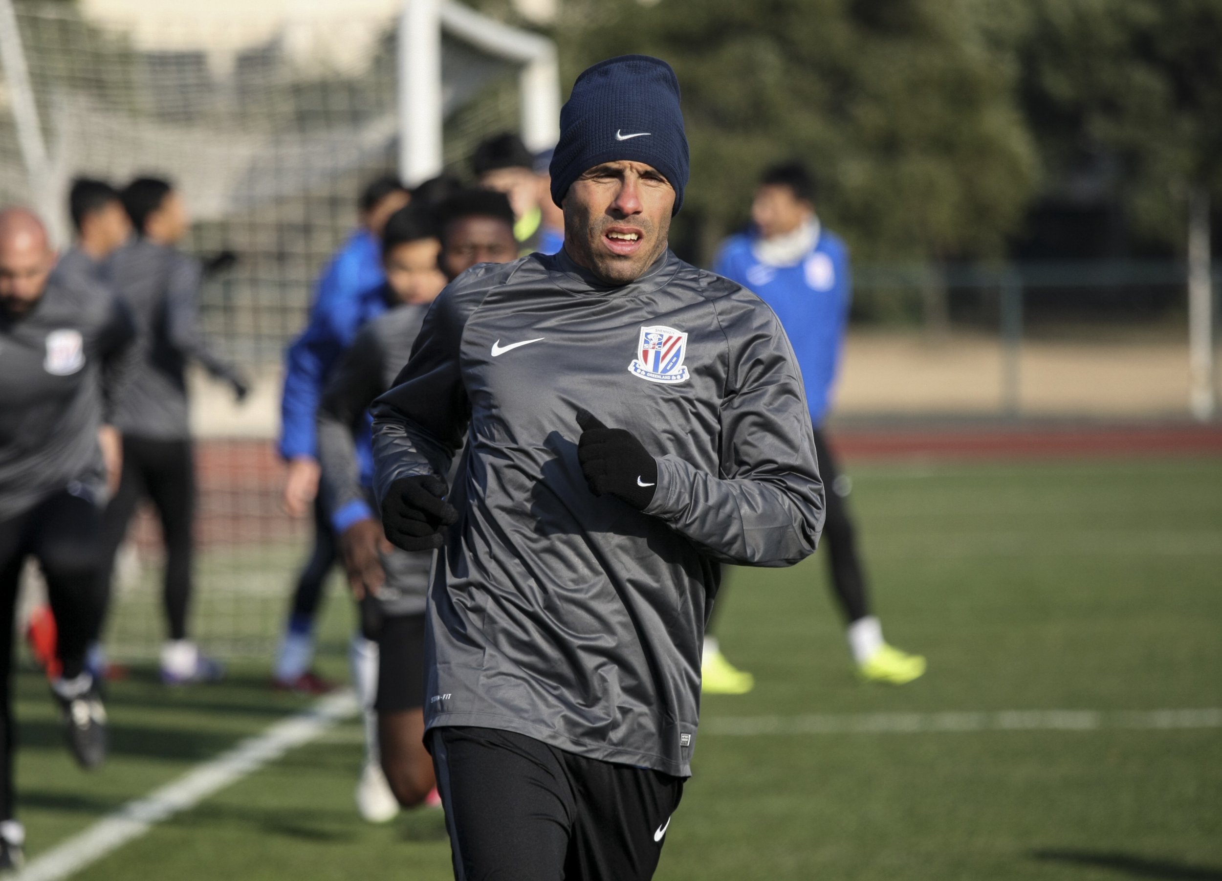 Shanghai Shenhua striker Carlos Tevez.