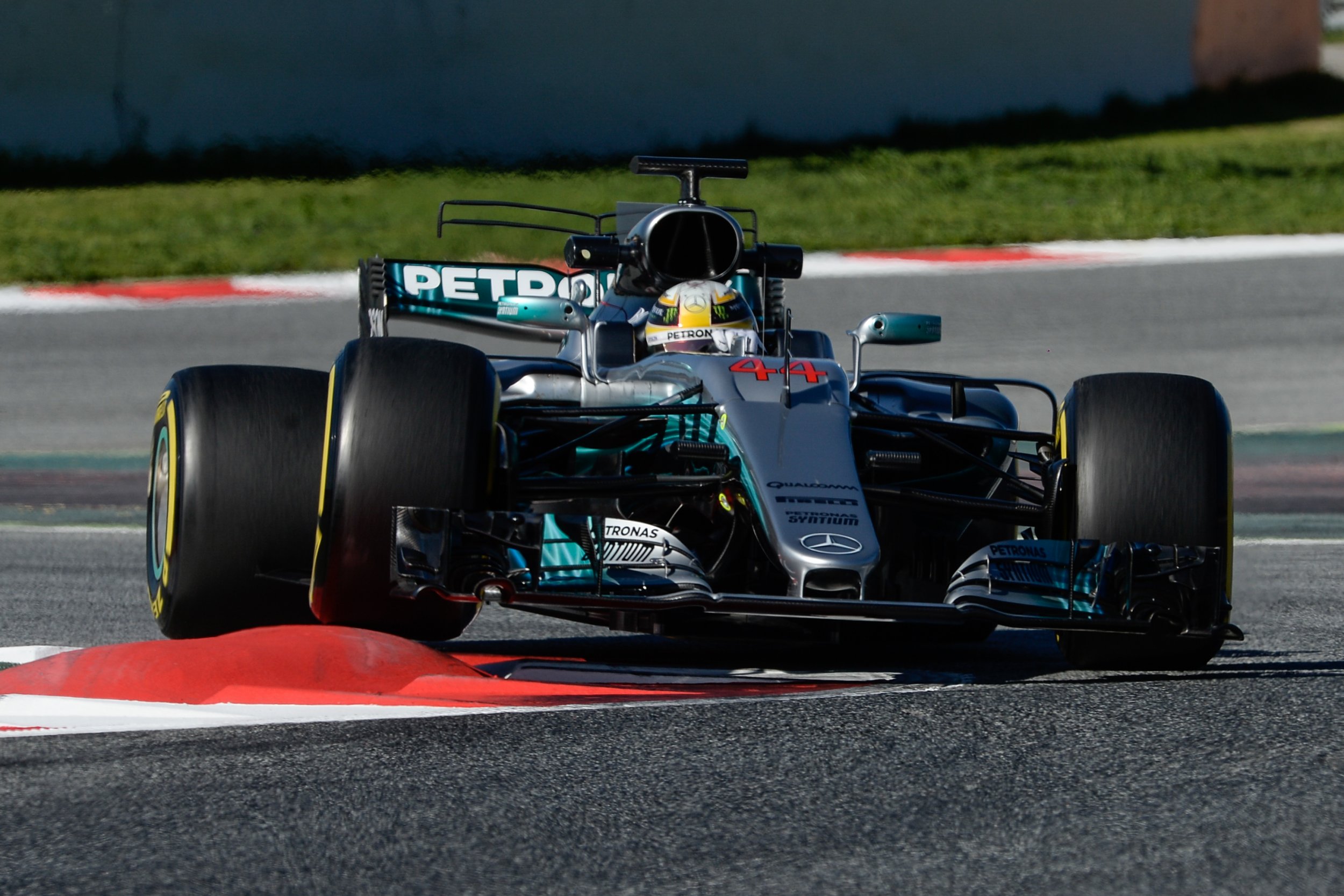 Mercedes-AMG driver Lewis Hamilton in Montmelo, Barcelona, Spain.