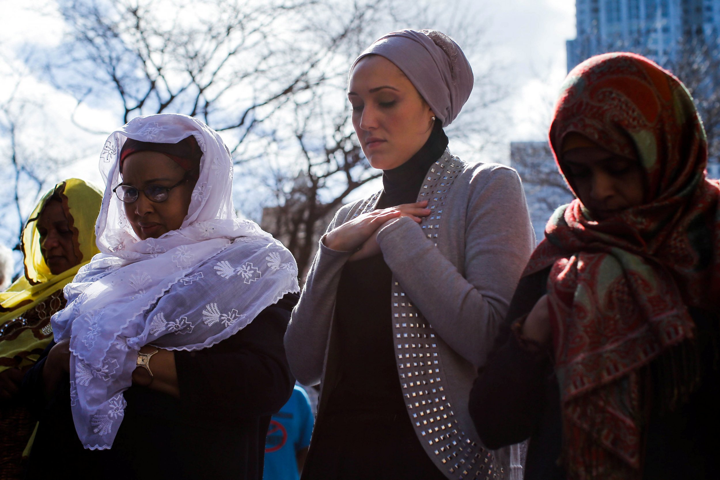 Muslim women protest